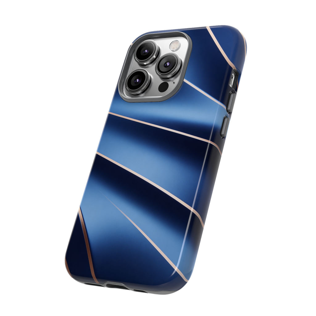 Blue Metallic Wave Phone Case
