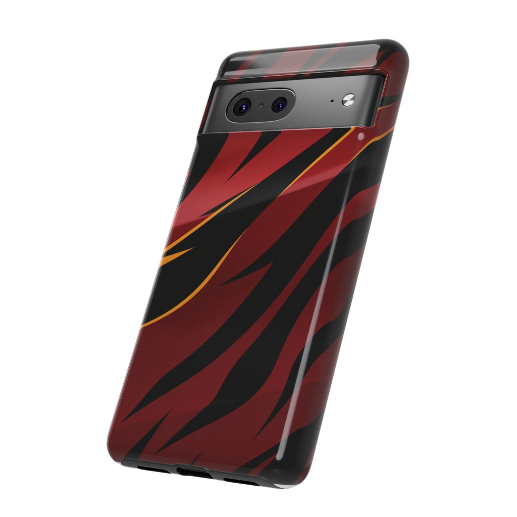 Red Black Tiger Stripe Protective Tough Case