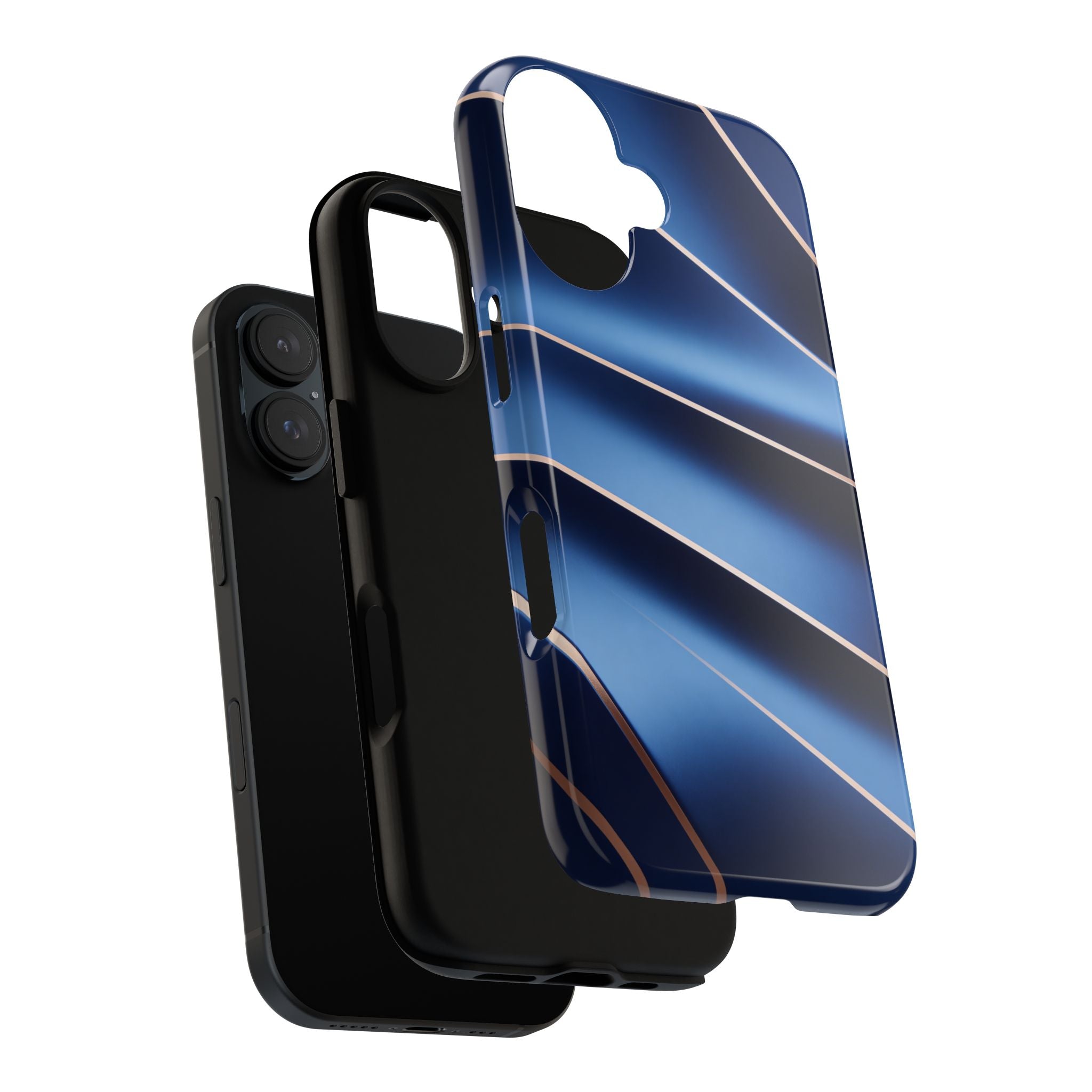 Blue Metallic Wave Phone Case