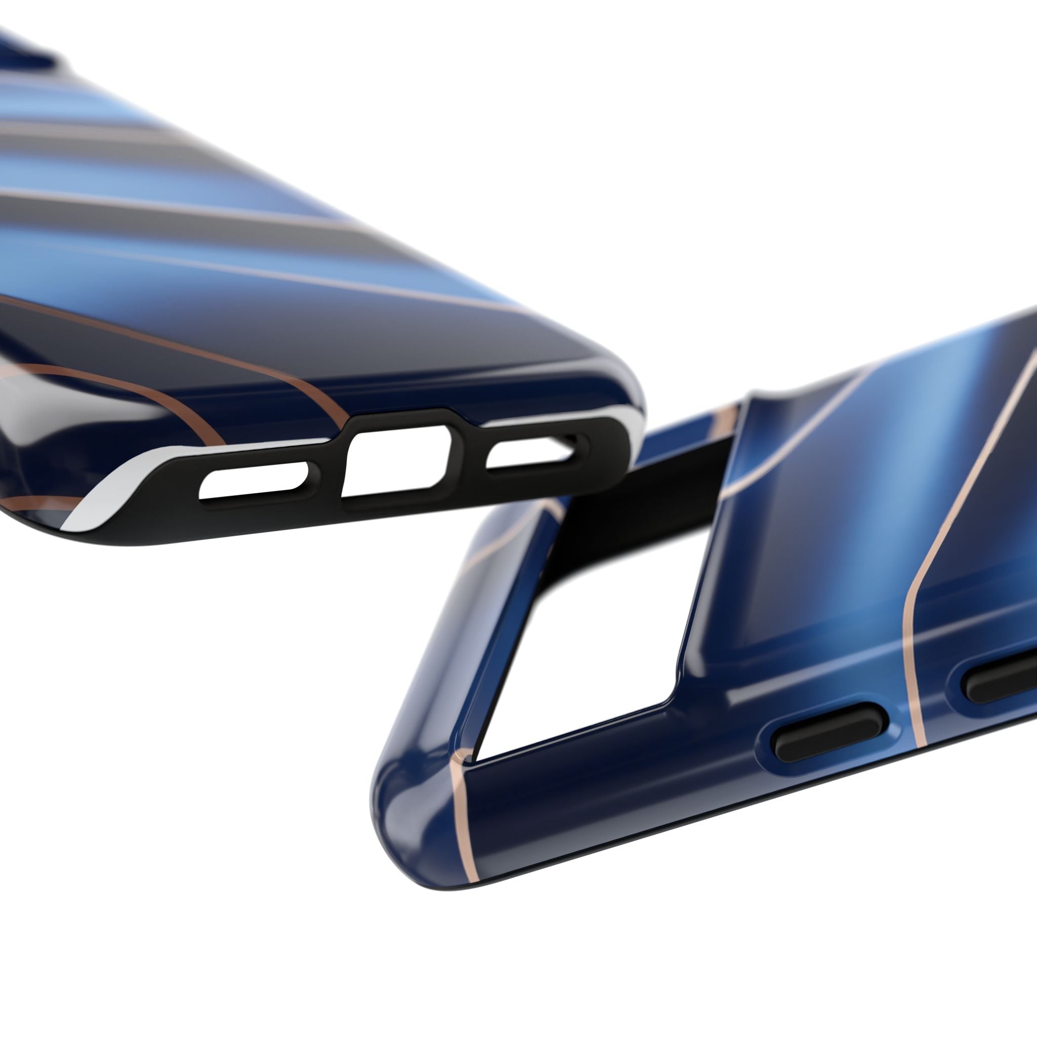 Blue Metallic Wave Phone Case