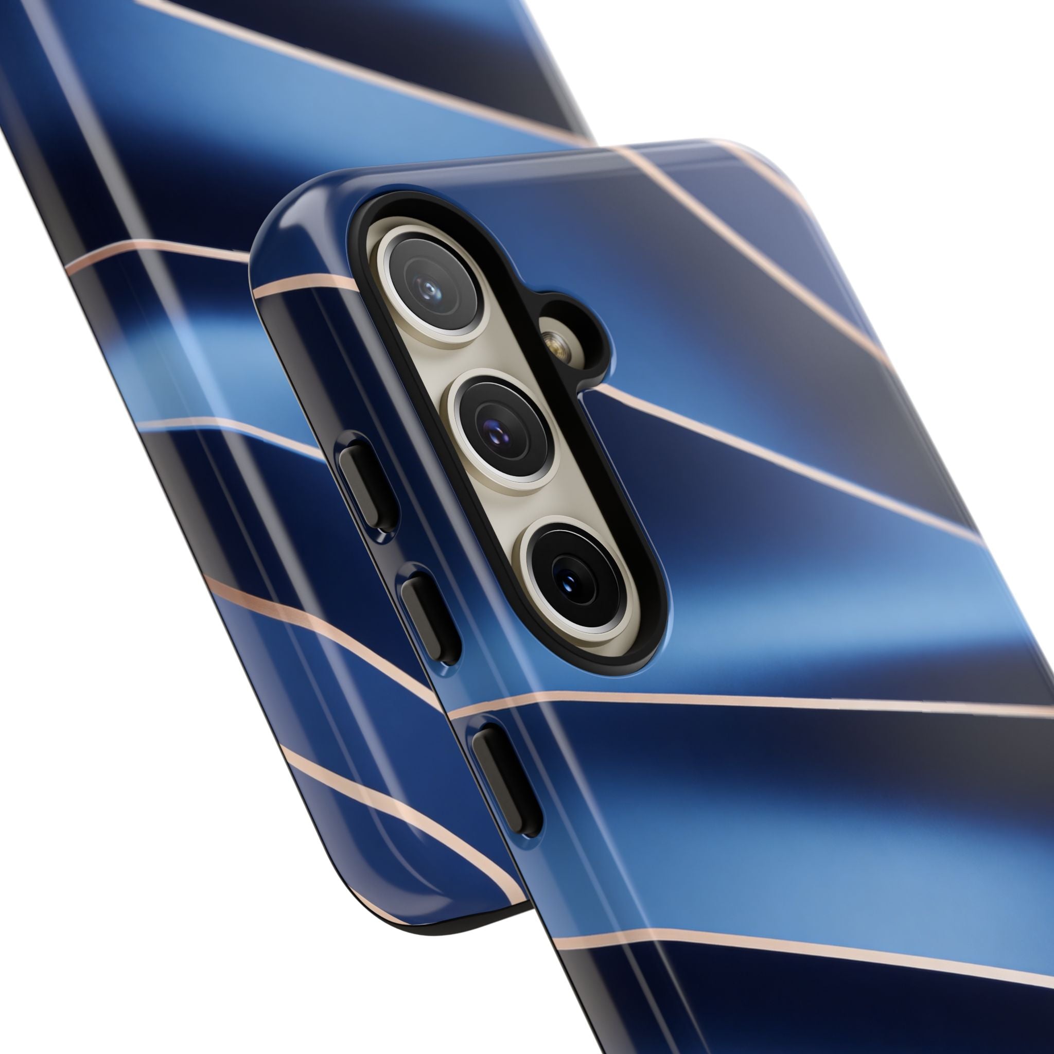 Blue Metallic Wave Phone Case