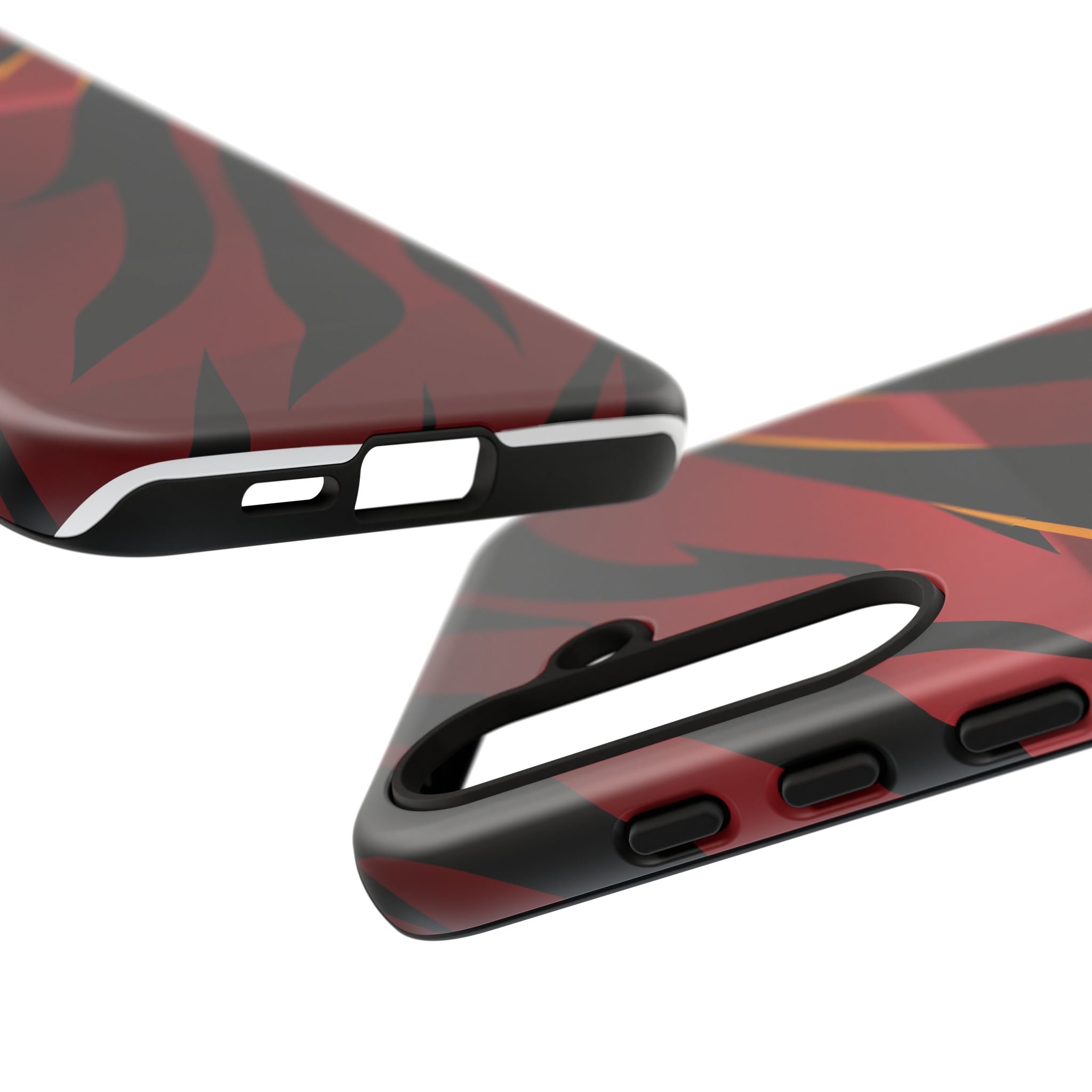 Red Black Tiger Stripe Protective Tough Case