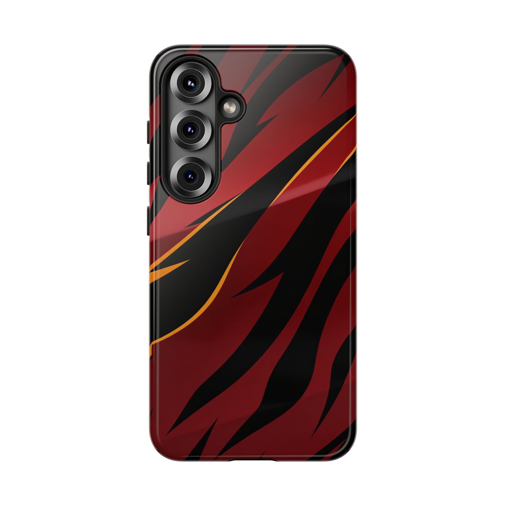 Red Black Tiger Stripe Protective Tough Case