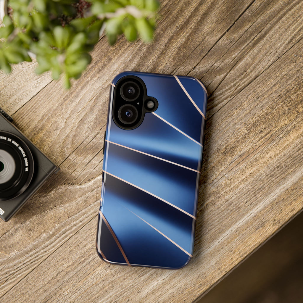 Blue Metallic Wave Phone Case