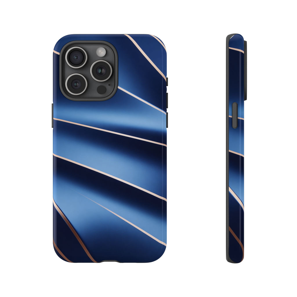 Blue Metallic Wave Phone Case