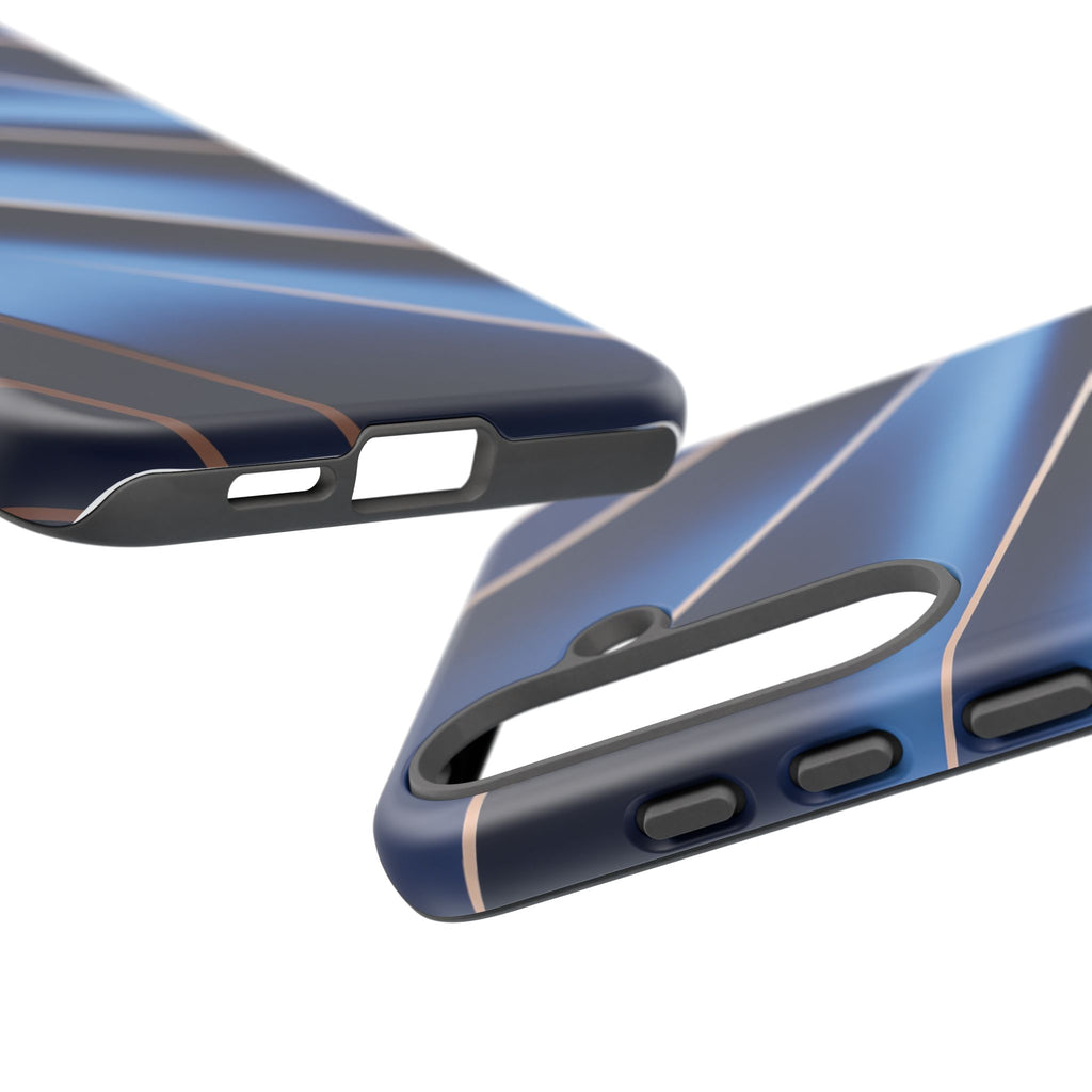 Blue Metallic Wave Phone Case