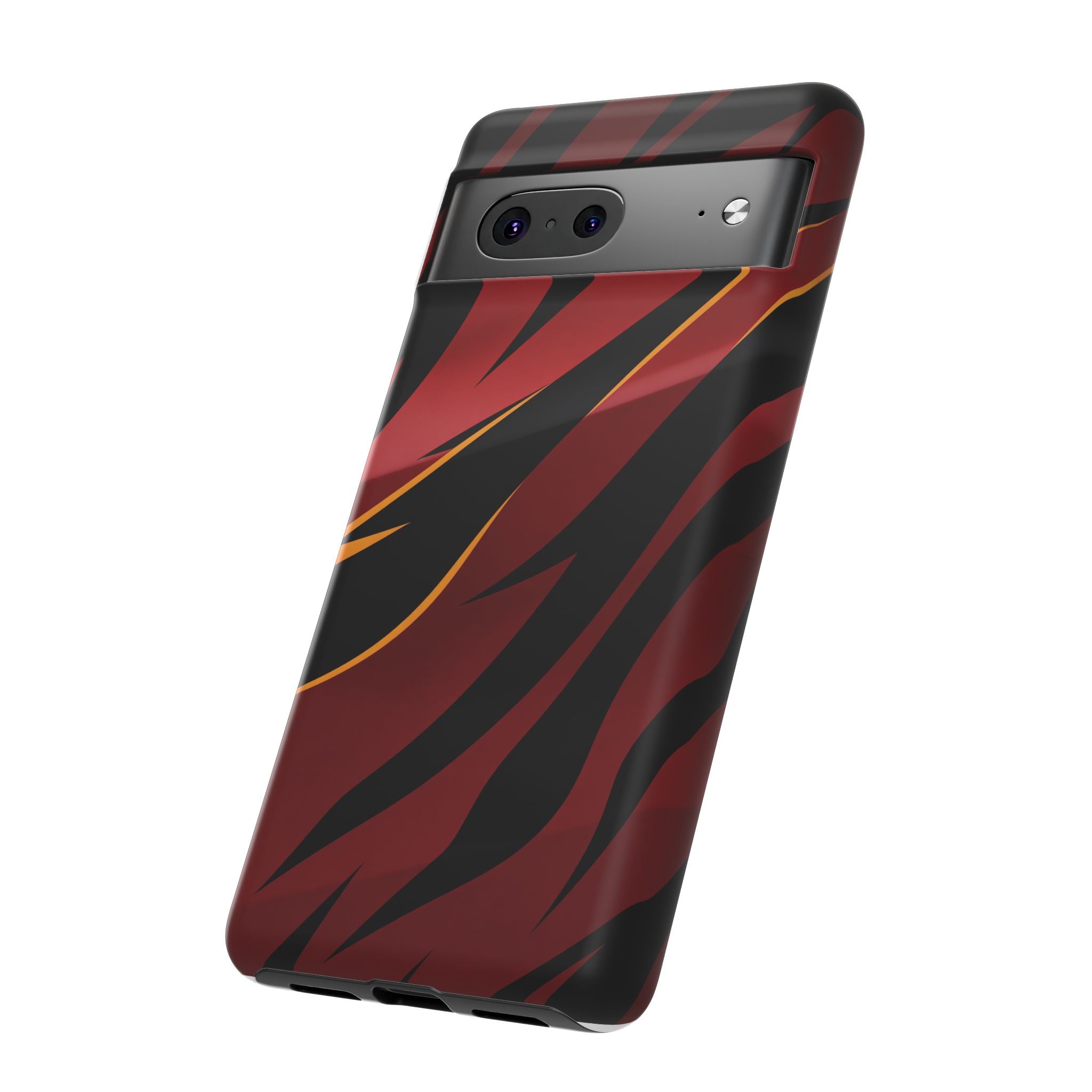 Red Black Tiger Stripe Protective Tough Case