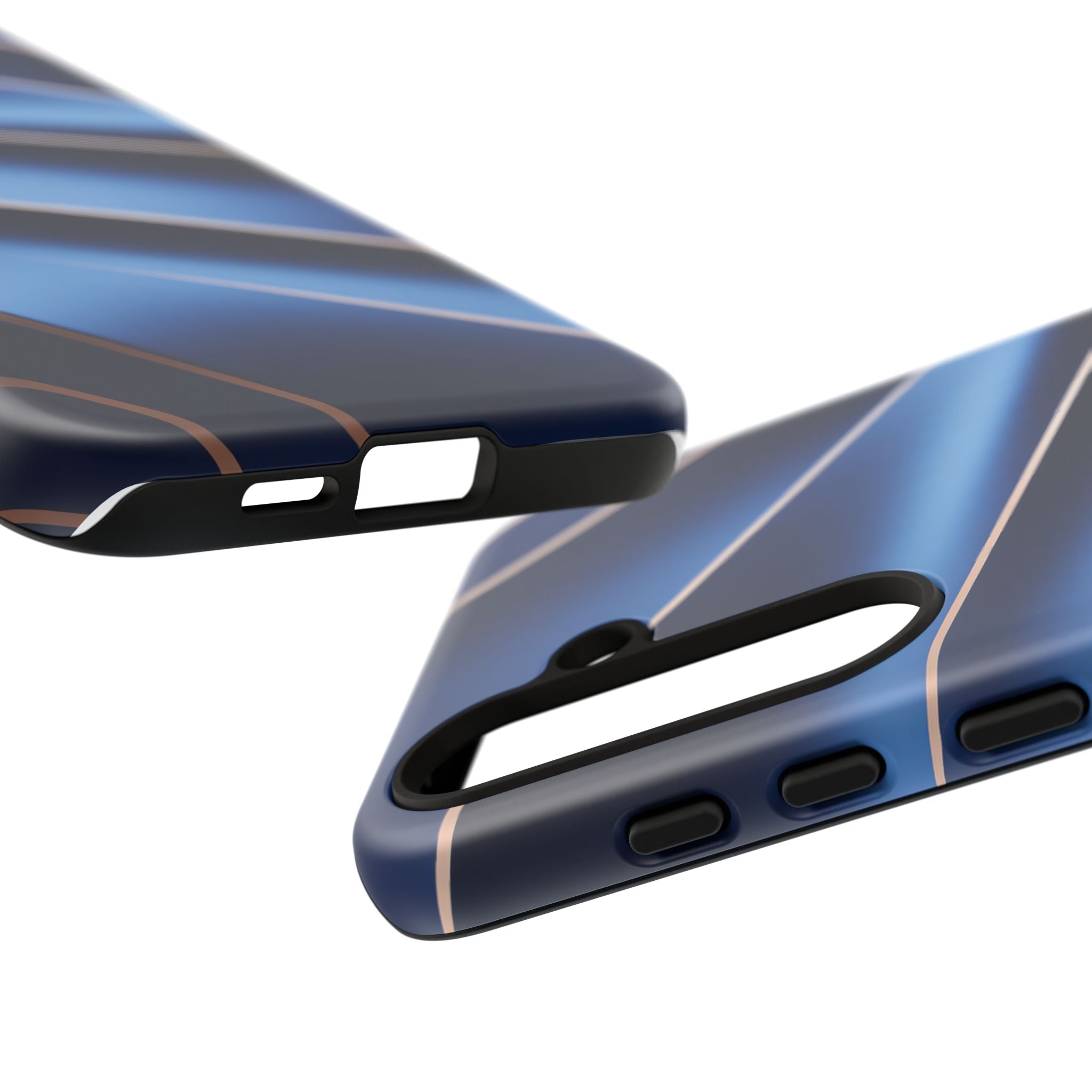 Blue Metallic Wave Phone Case