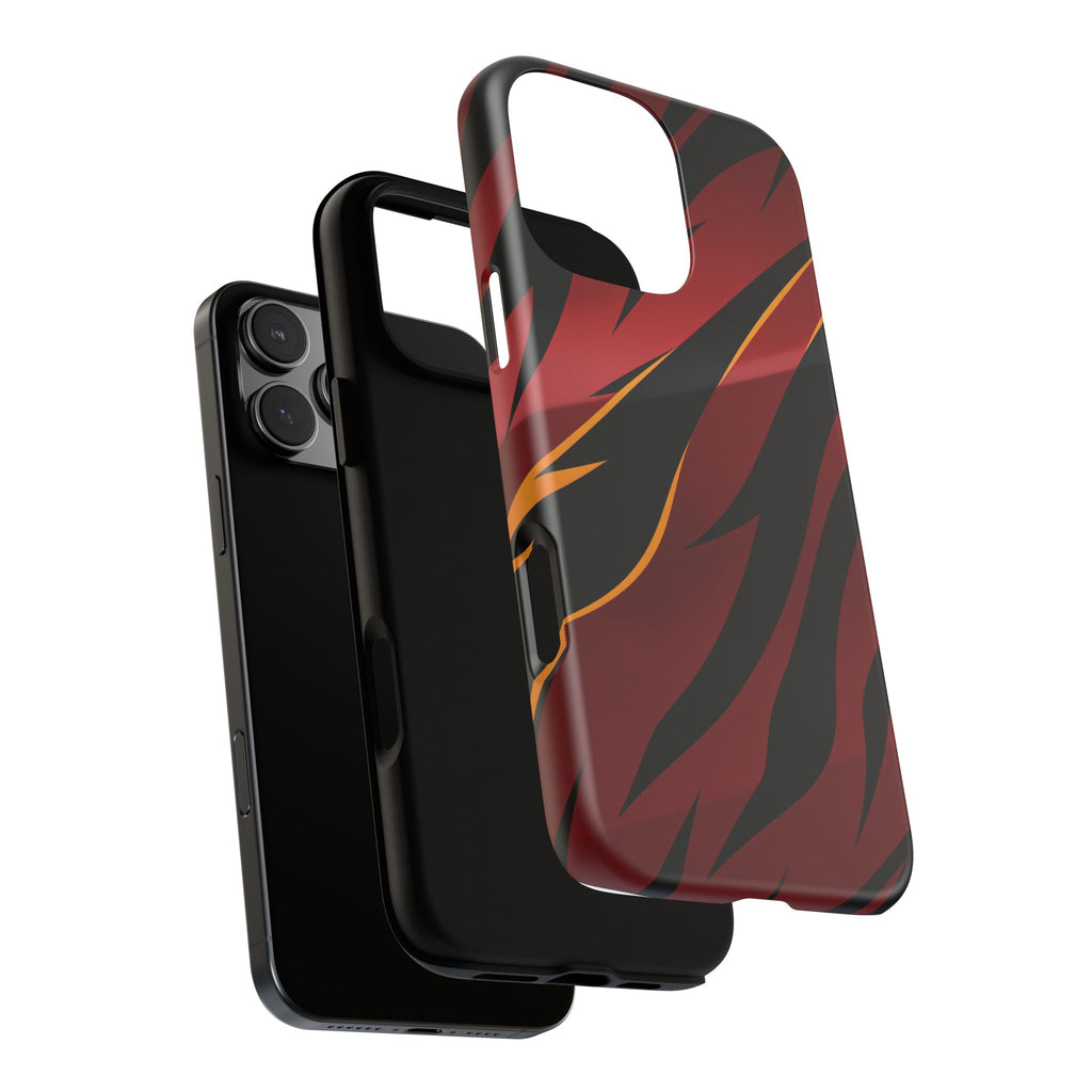 Red Black Tiger Stripe Protective Tough Case