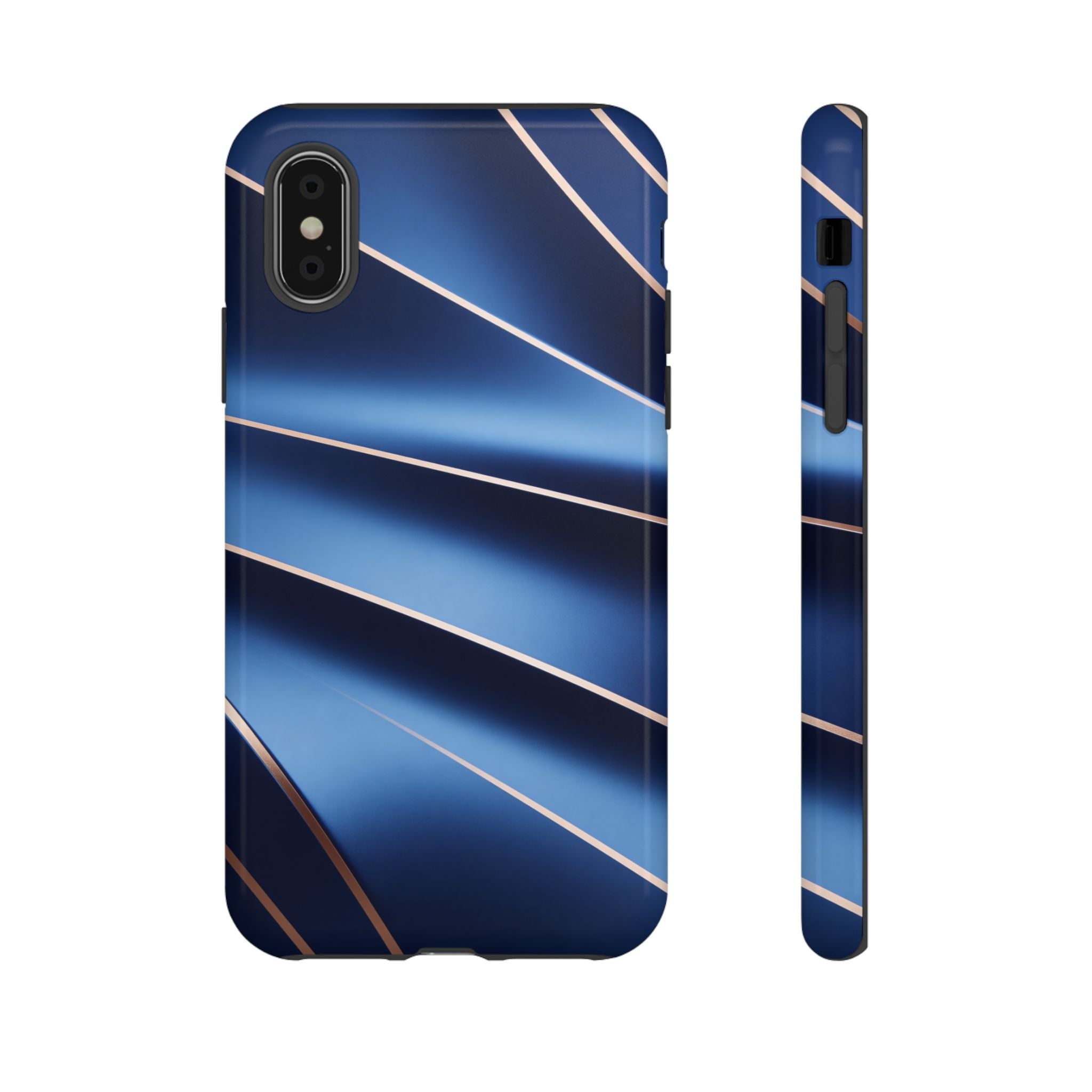 Blue Metallic Wave Phone Case