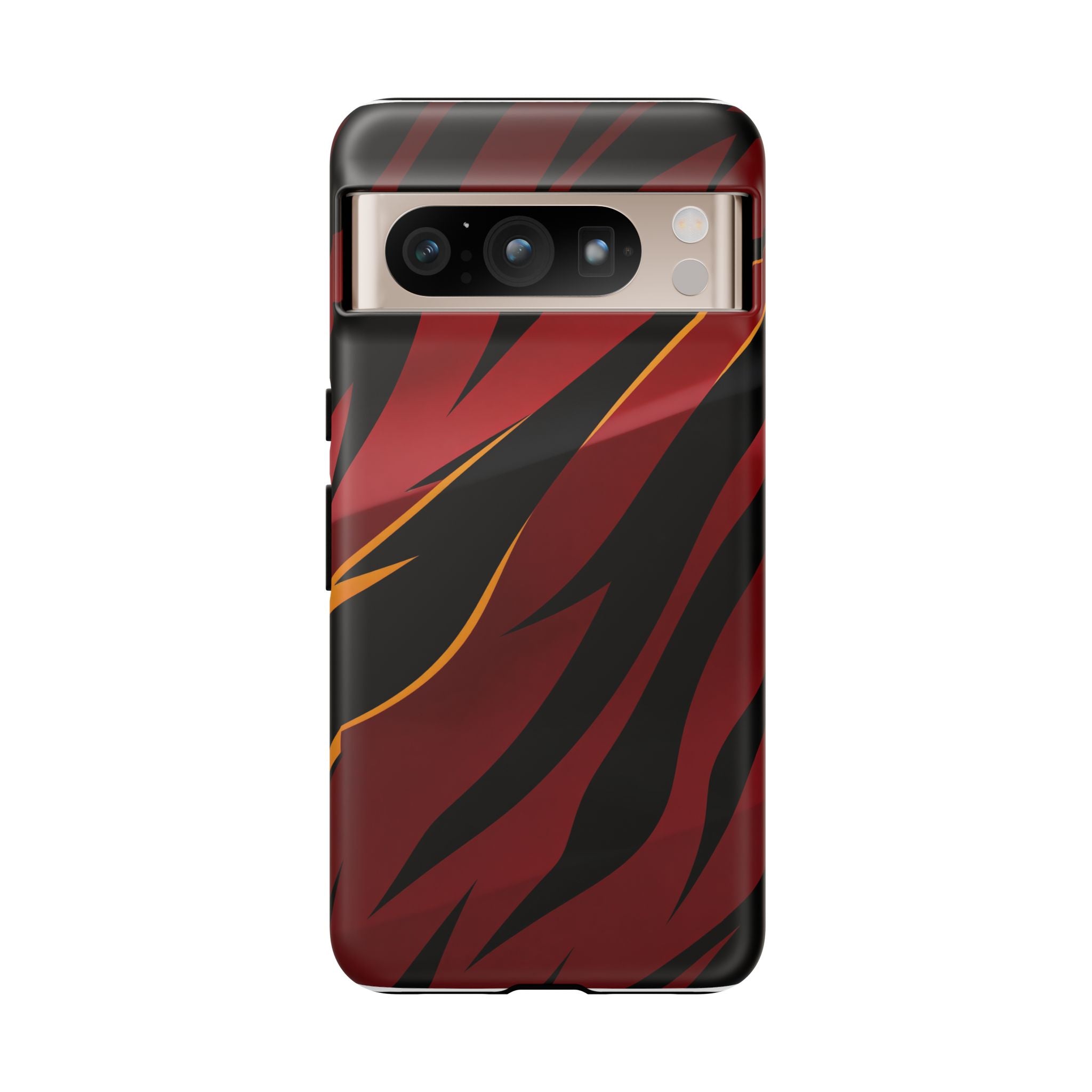 Red Black Tiger Stripe Protective Tough Case