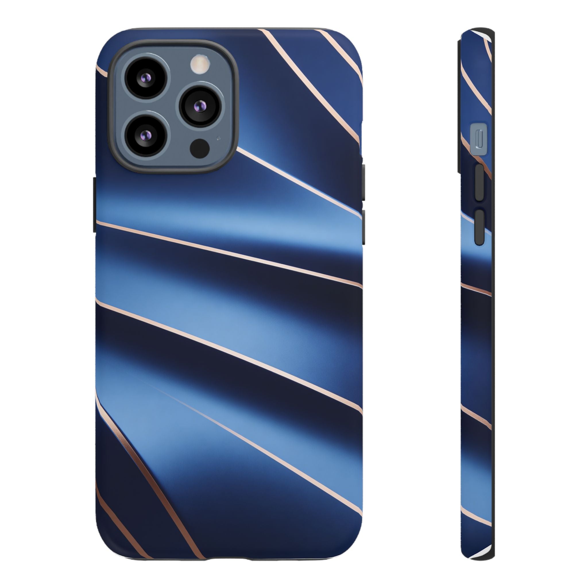 Blue Metallic Wave Phone Case