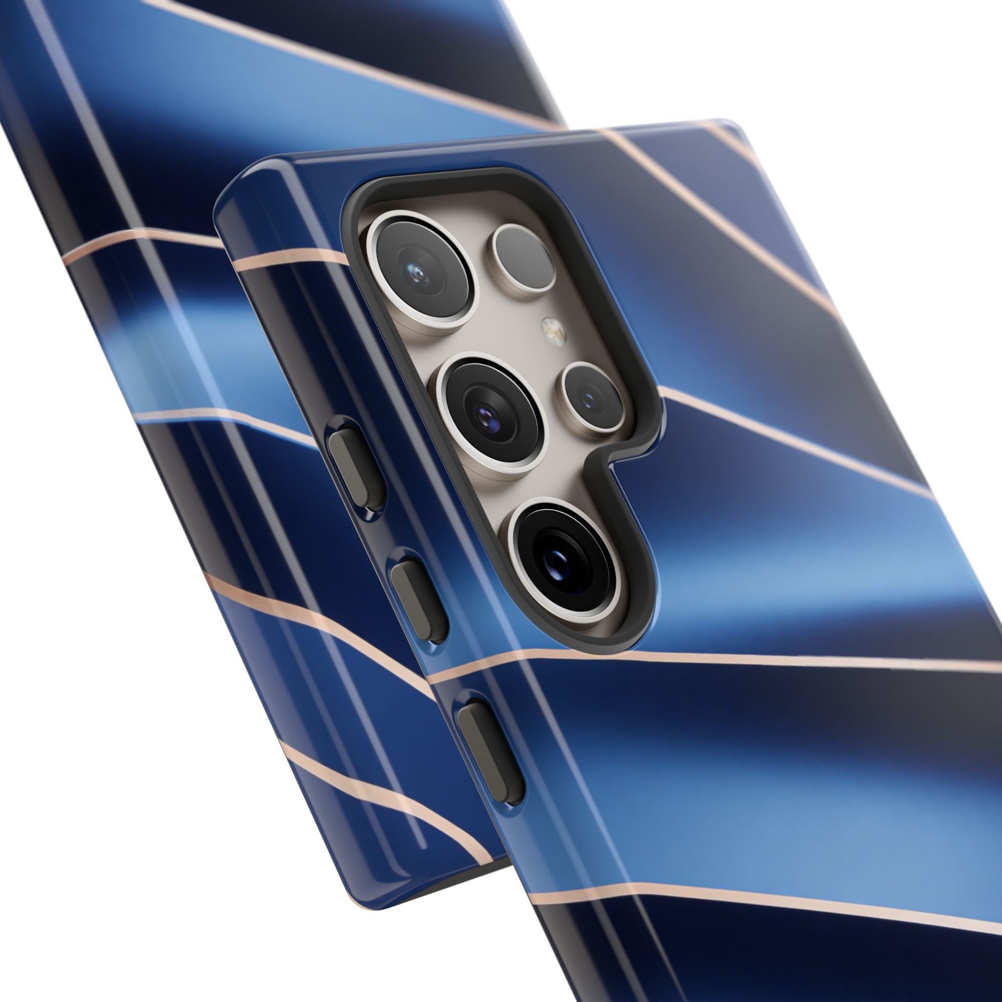 Blue Metallic Wave Phone Case
