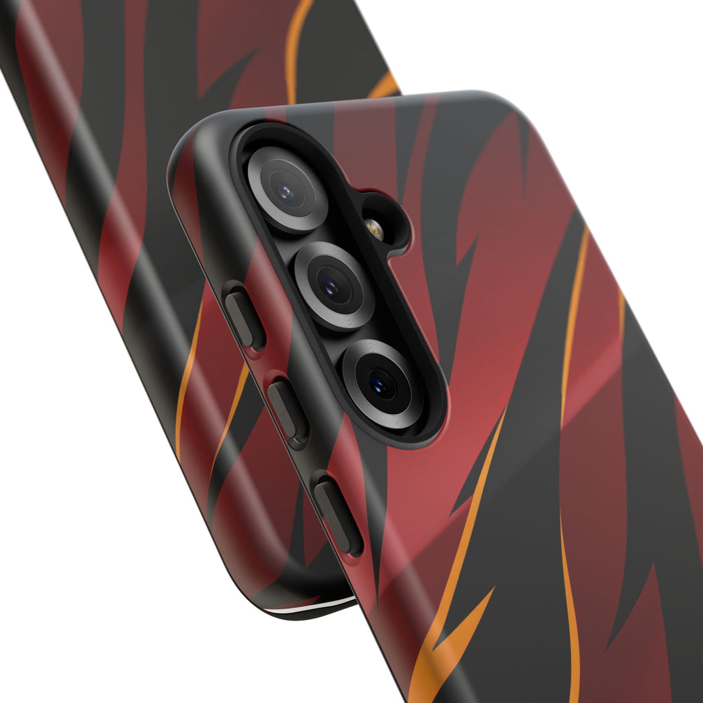 Red Black Tiger Stripe Protective Tough Case
