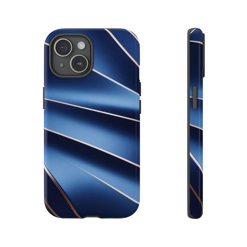 Blue Metallic Wave Phone Case