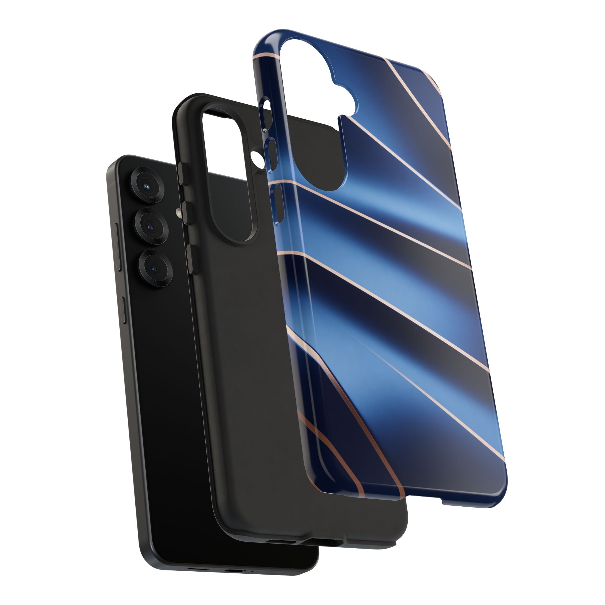 Blue Metallic Wave Phone Case