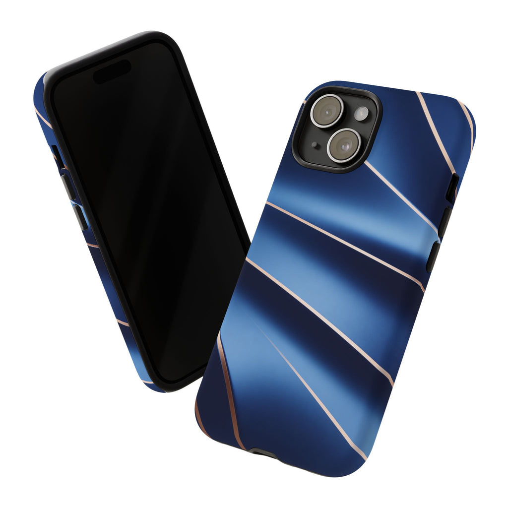 Blue Metallic Wave Phone Case
