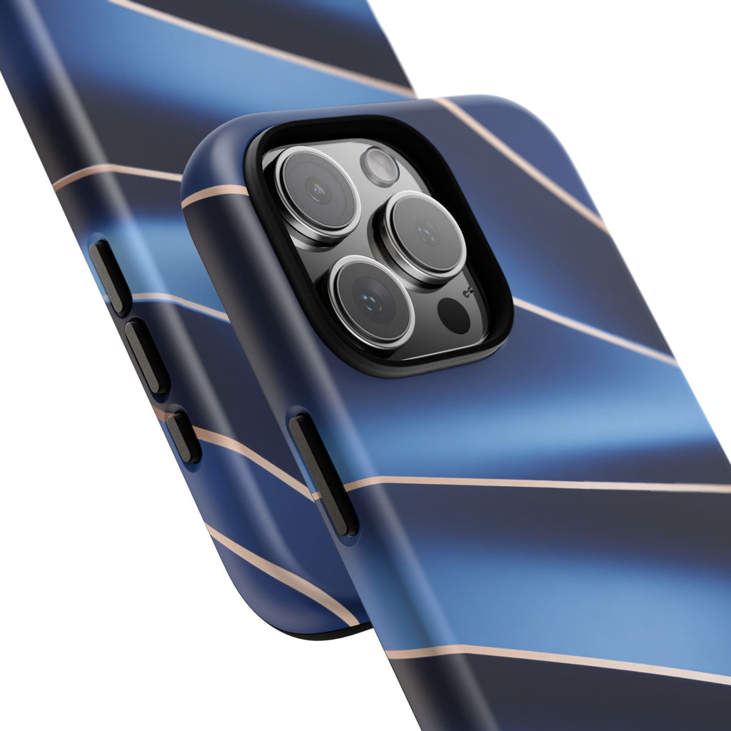 Blue Metallic Wave Phone Case