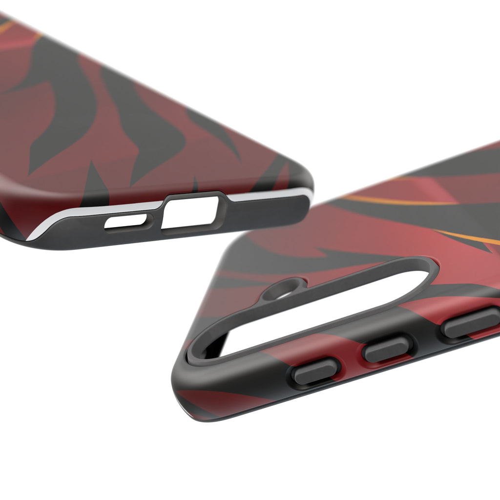Red Black Tiger Stripe Protective Tough Case