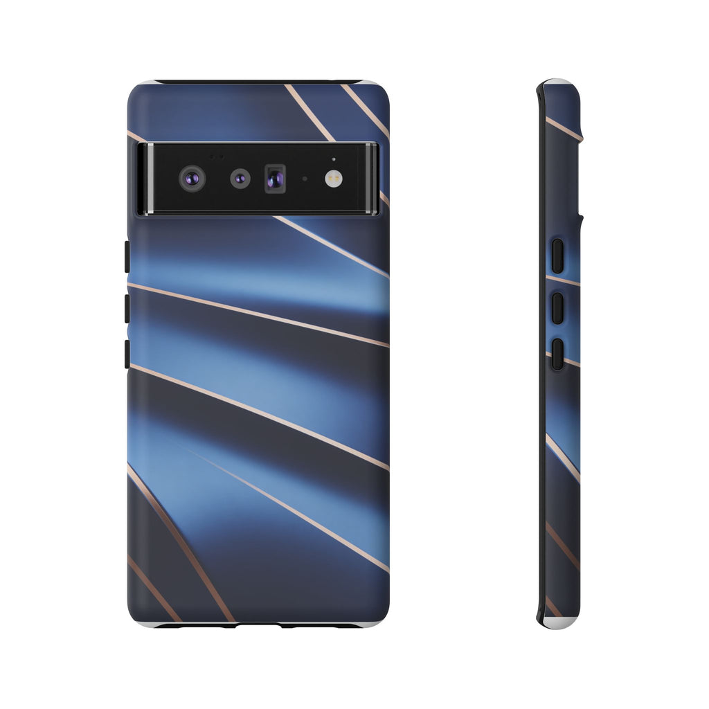 Blue Metallic Wave Phone Case