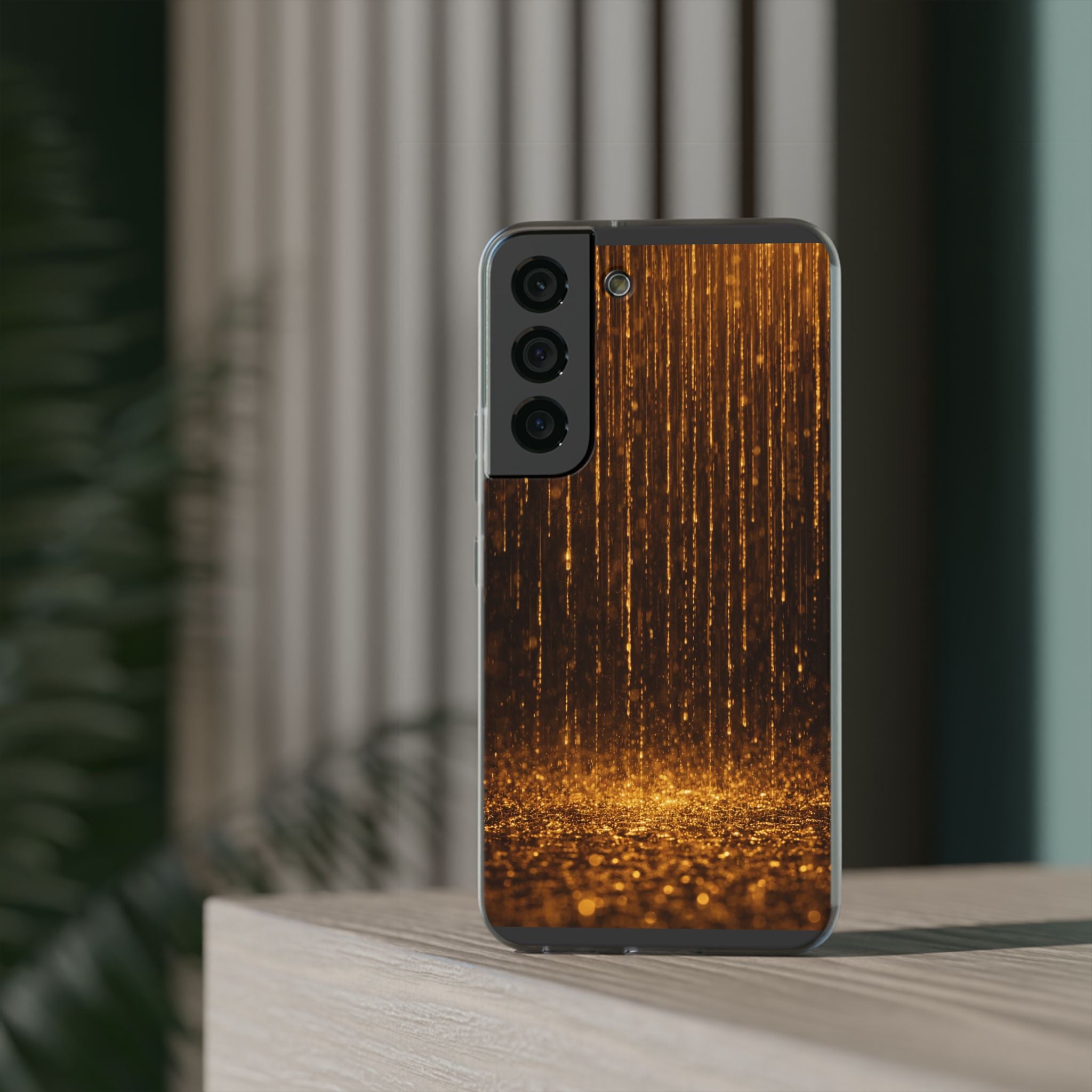 Gold Rain Phone Case