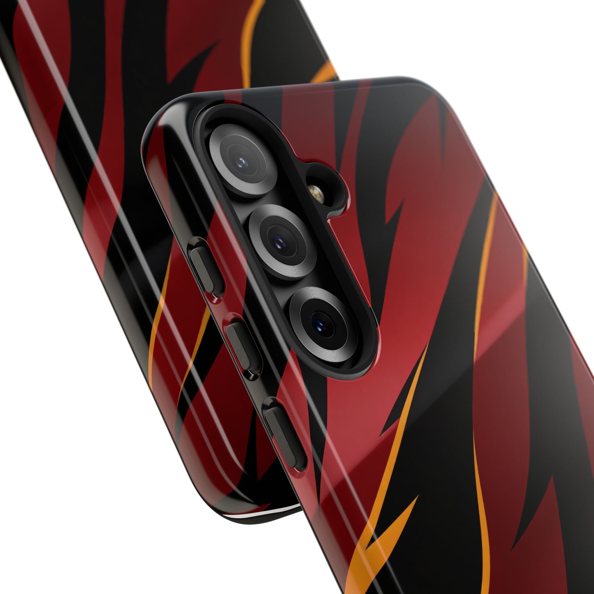 Red Black Tiger Stripe Protective Tough Case