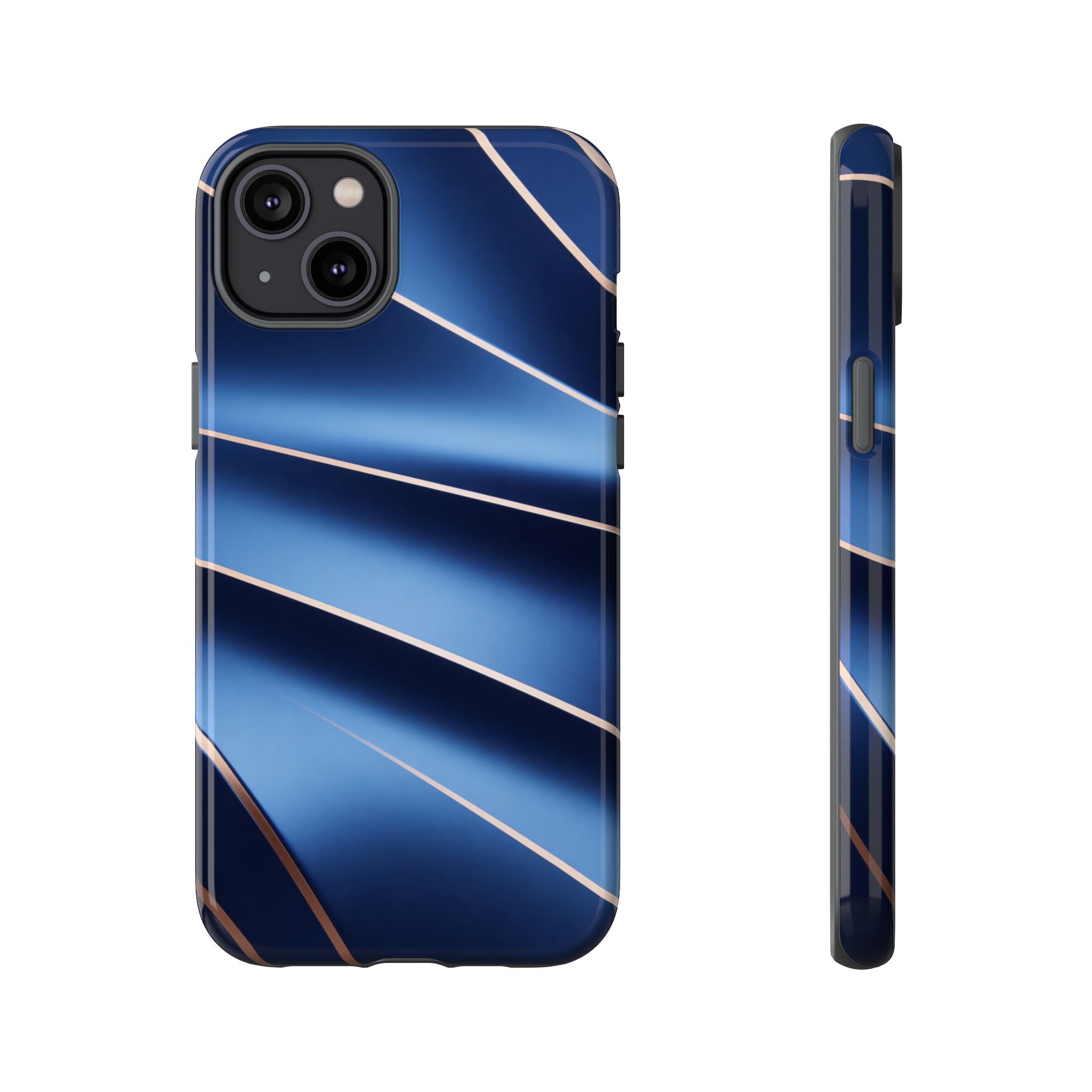 Blue Metallic Wave Phone Case