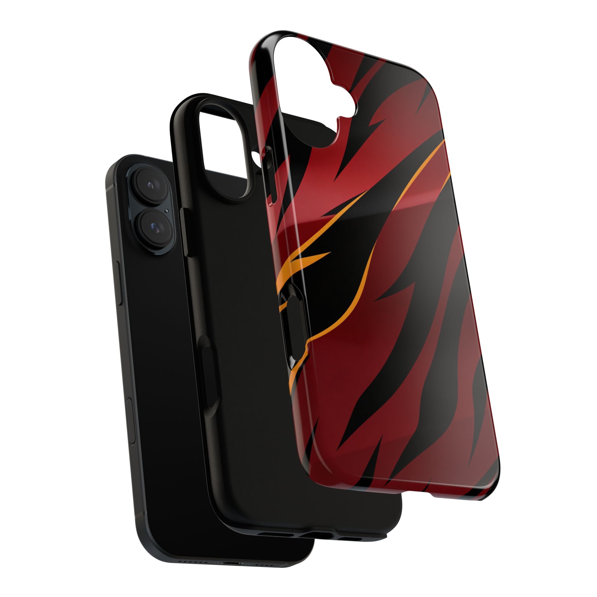 Red Black Tiger Stripe Protective Tough Case