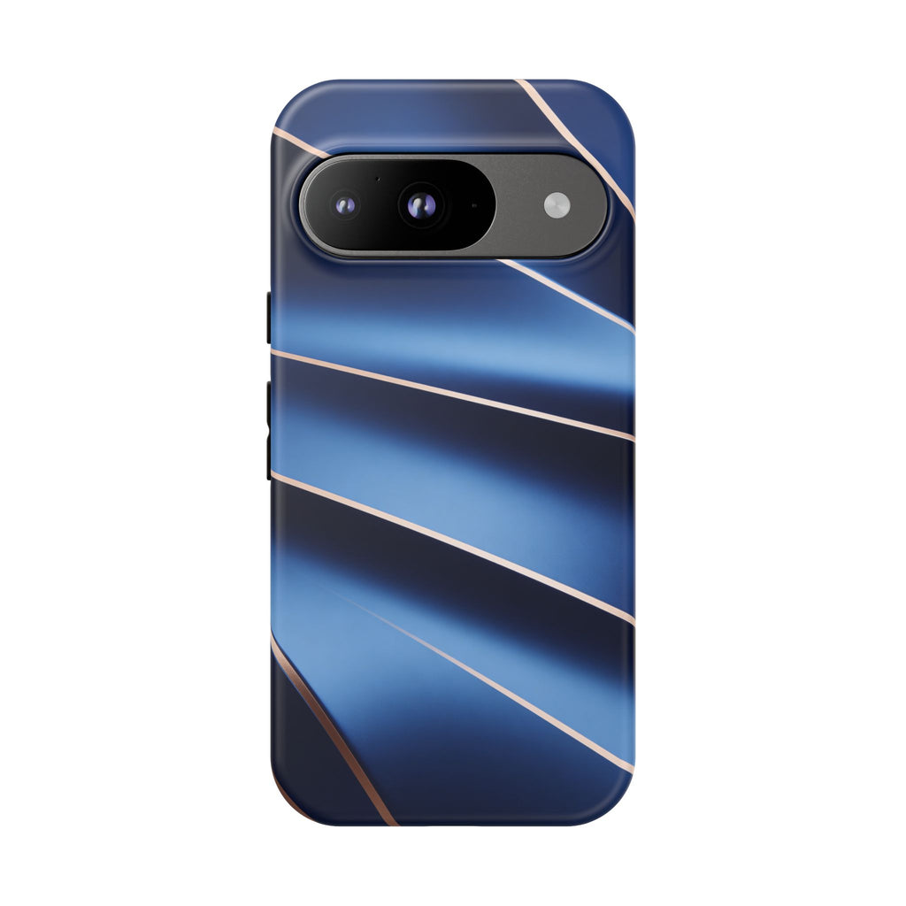 Blue Metallic Wave Phone Case