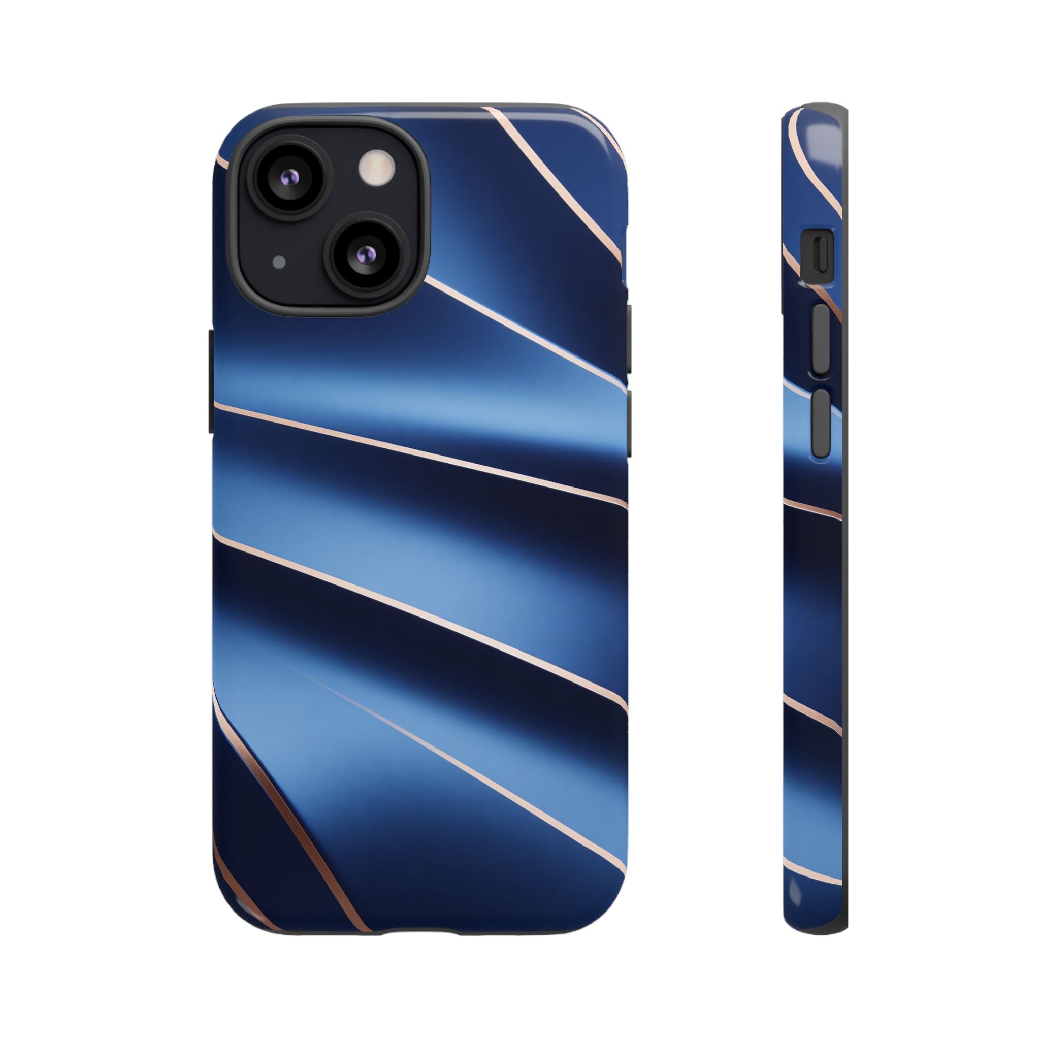 Blue Metallic Wave Phone Case