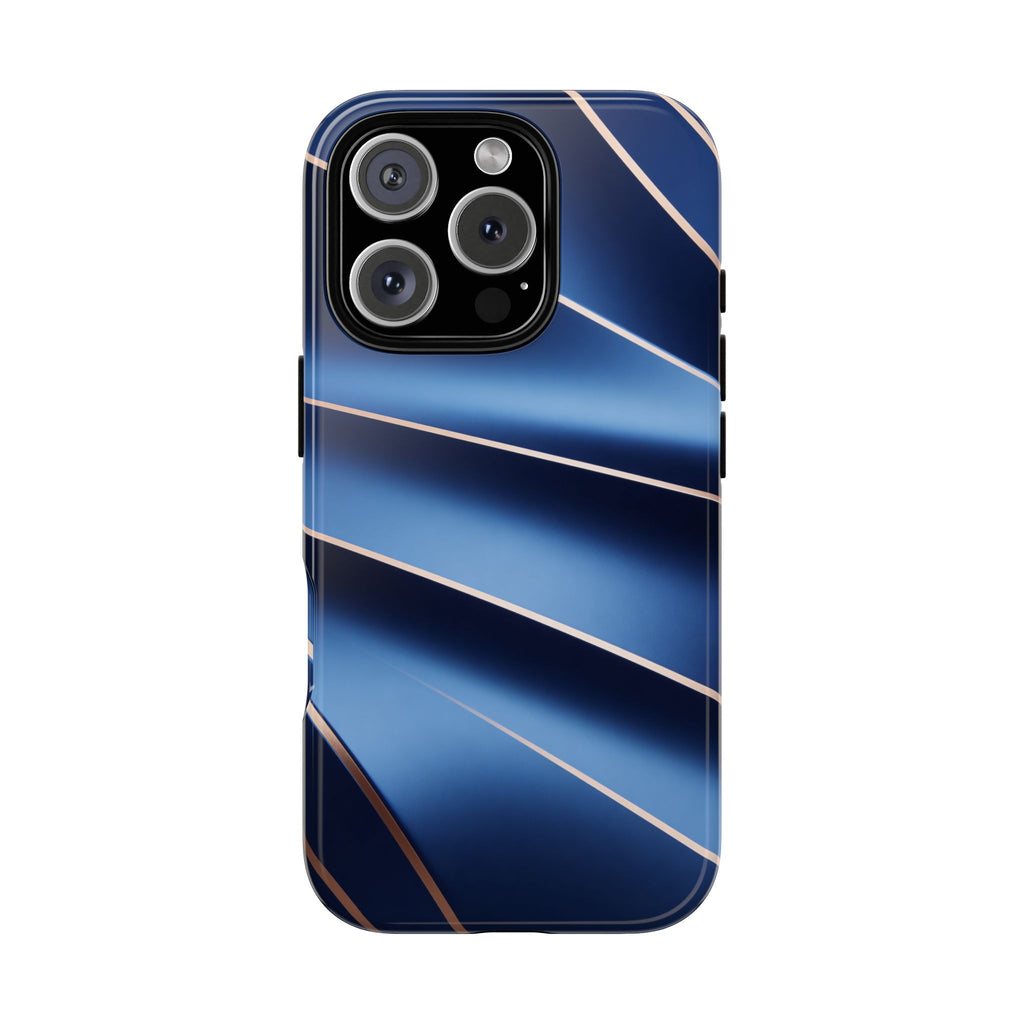 Blue Metallic Wave Phone Case