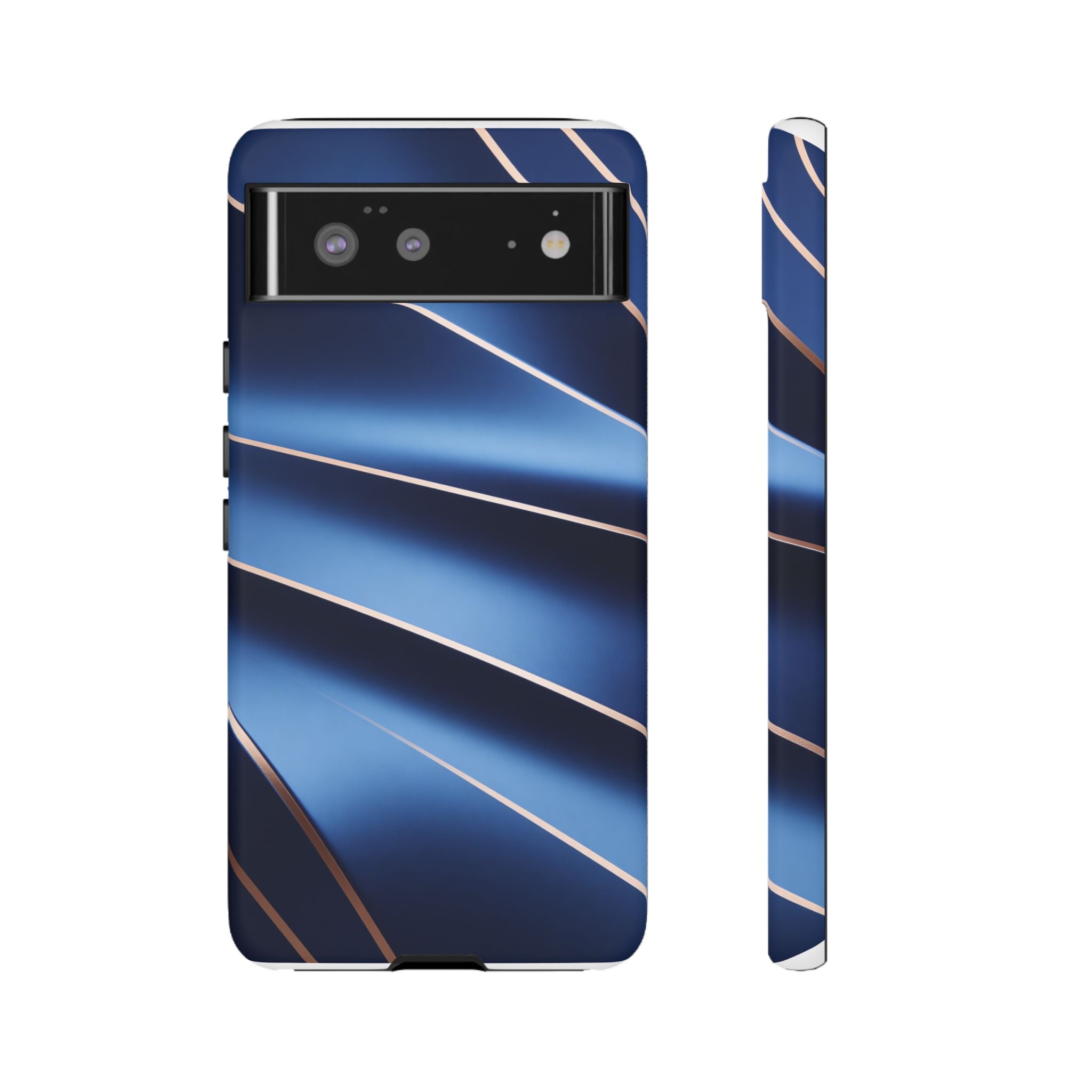 Blue Metallic Wave Phone Case