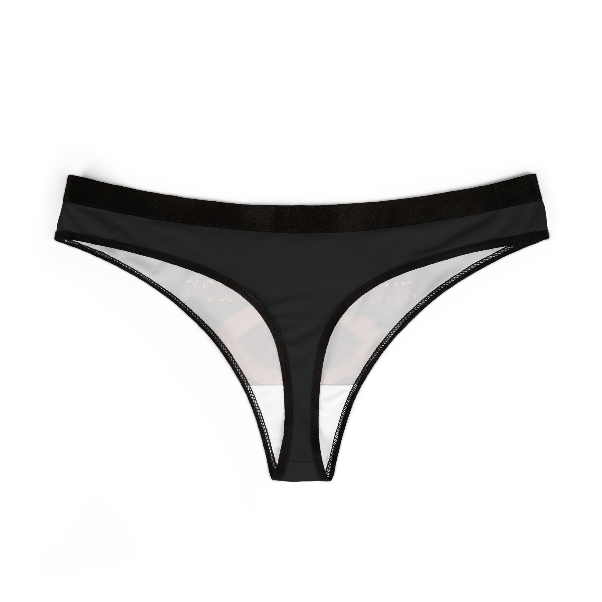 Women's Thong — "Your Guilty Addiction" Red Lips Lingerie