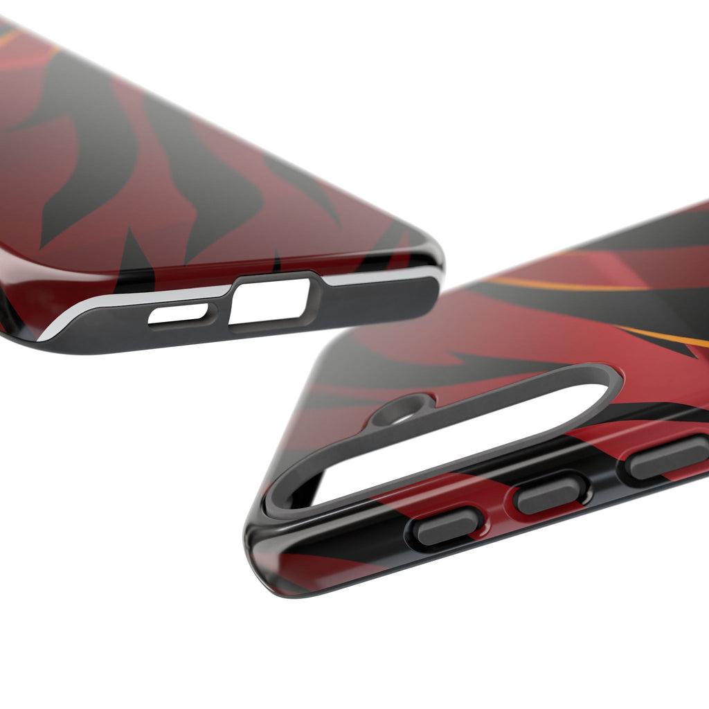 Red Black Tiger Stripe Protective Tough Case