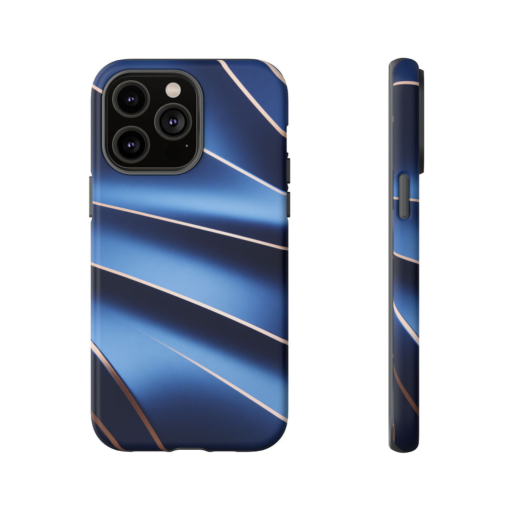 Blue Metallic Wave Phone Case