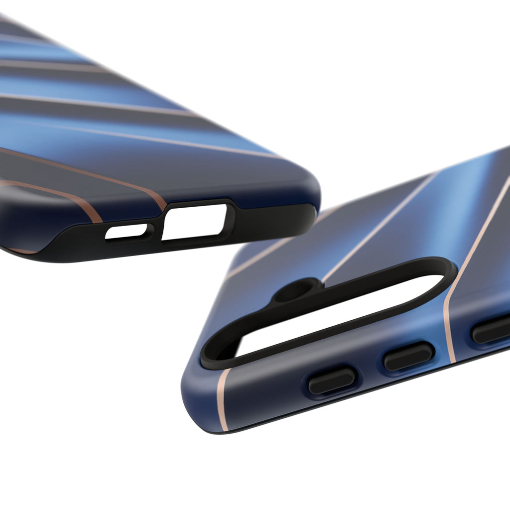 Blue Metallic Wave Phone Case