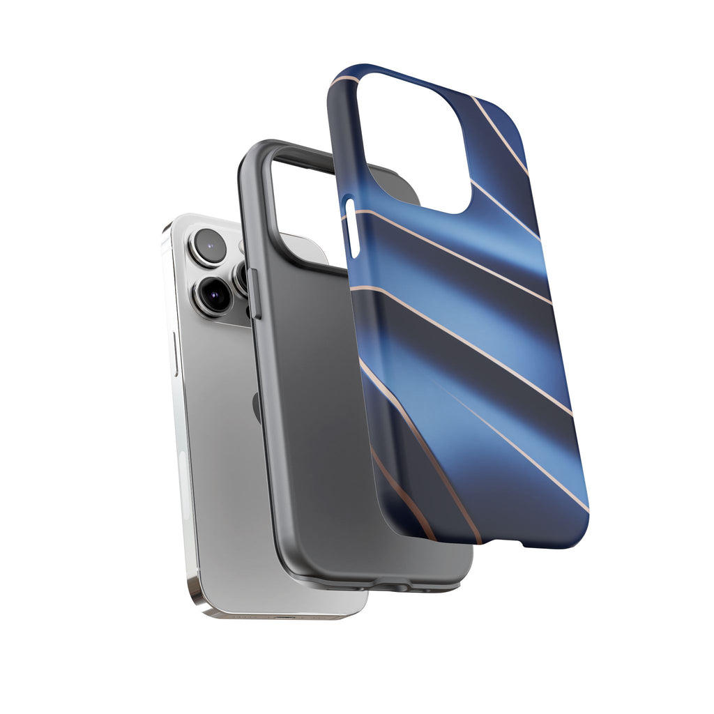 Blue Metallic Wave Phone Case