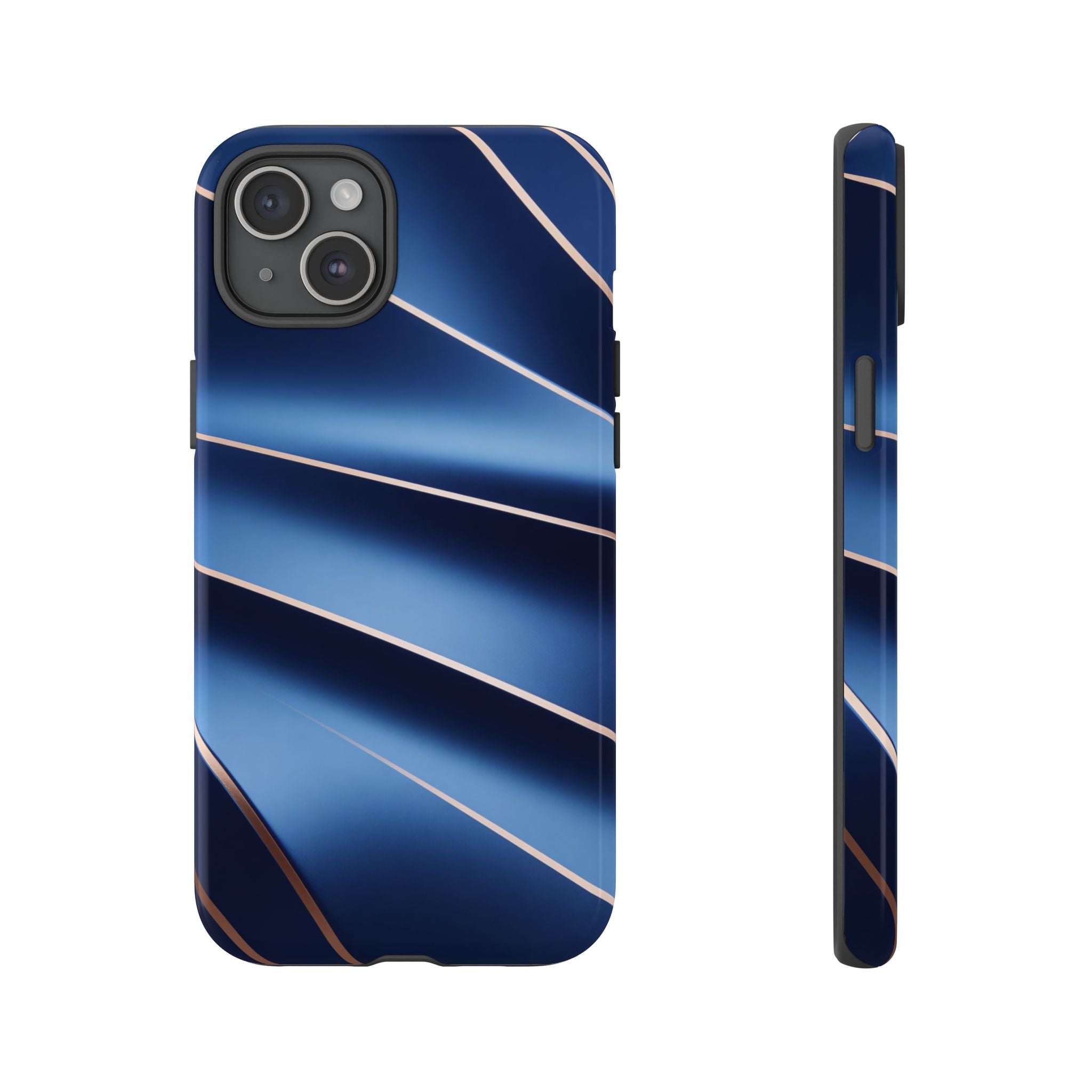 Blue Metallic Wave Phone Case