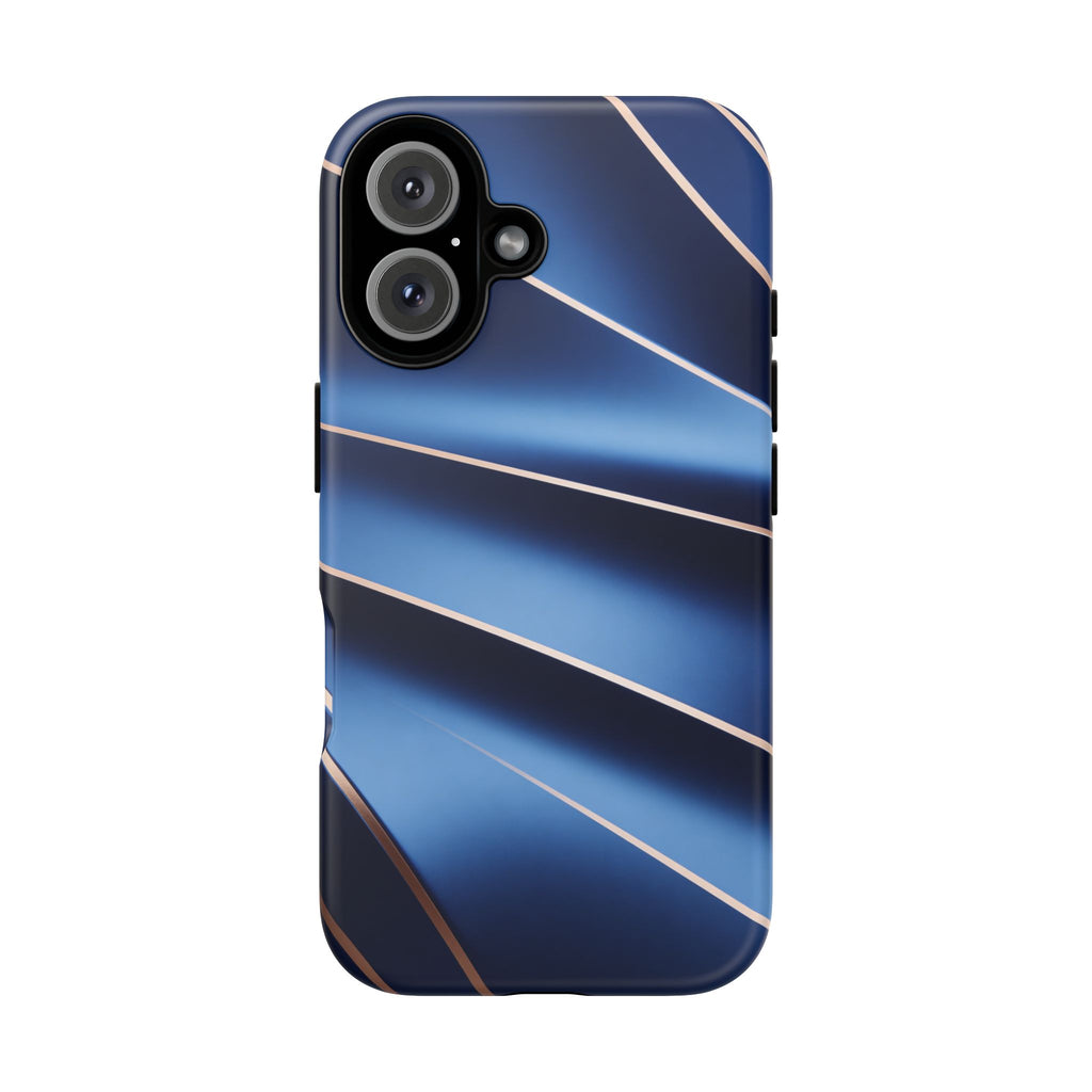 Blue Metallic Wave Phone Case