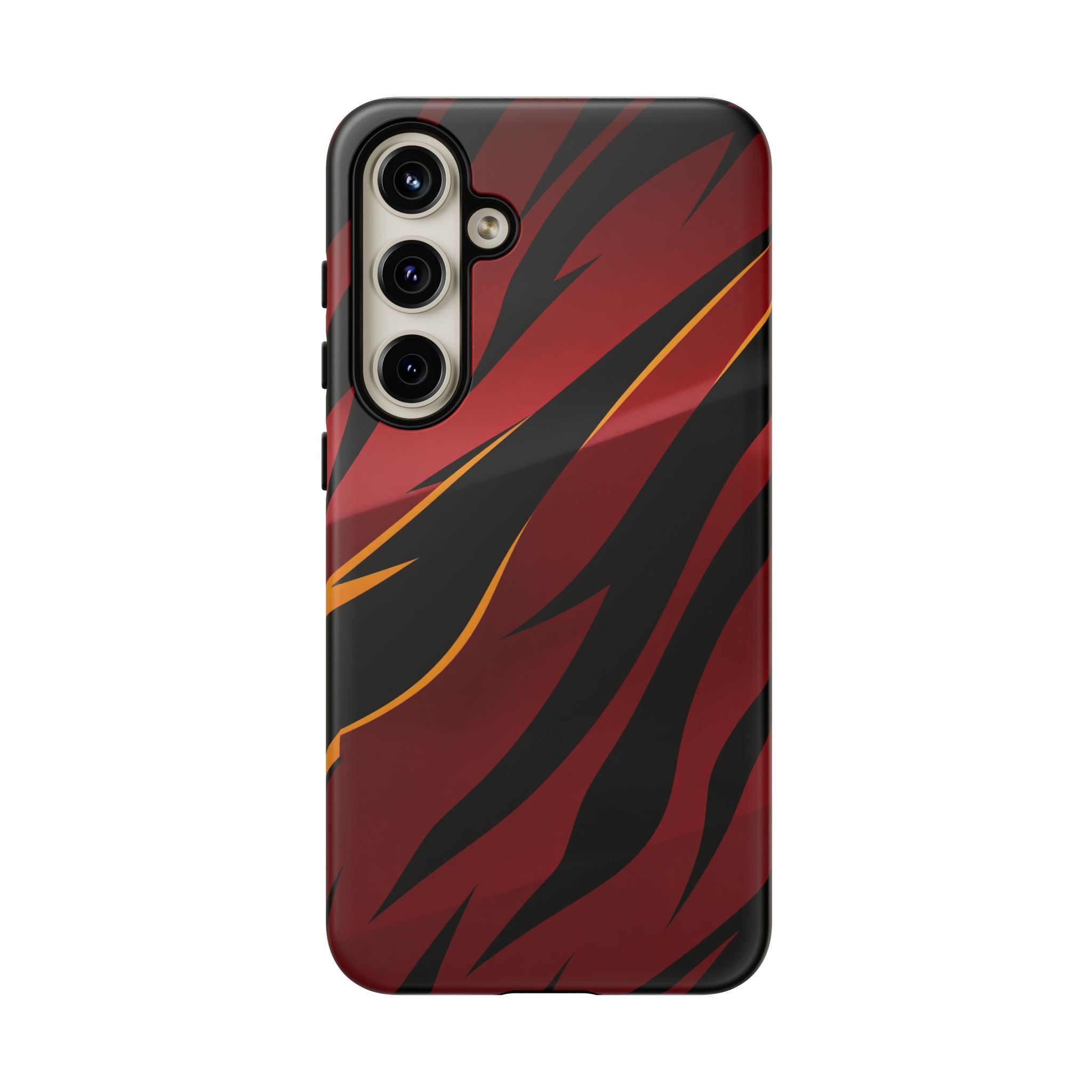 Red Black Tiger Stripe Protective Tough Case