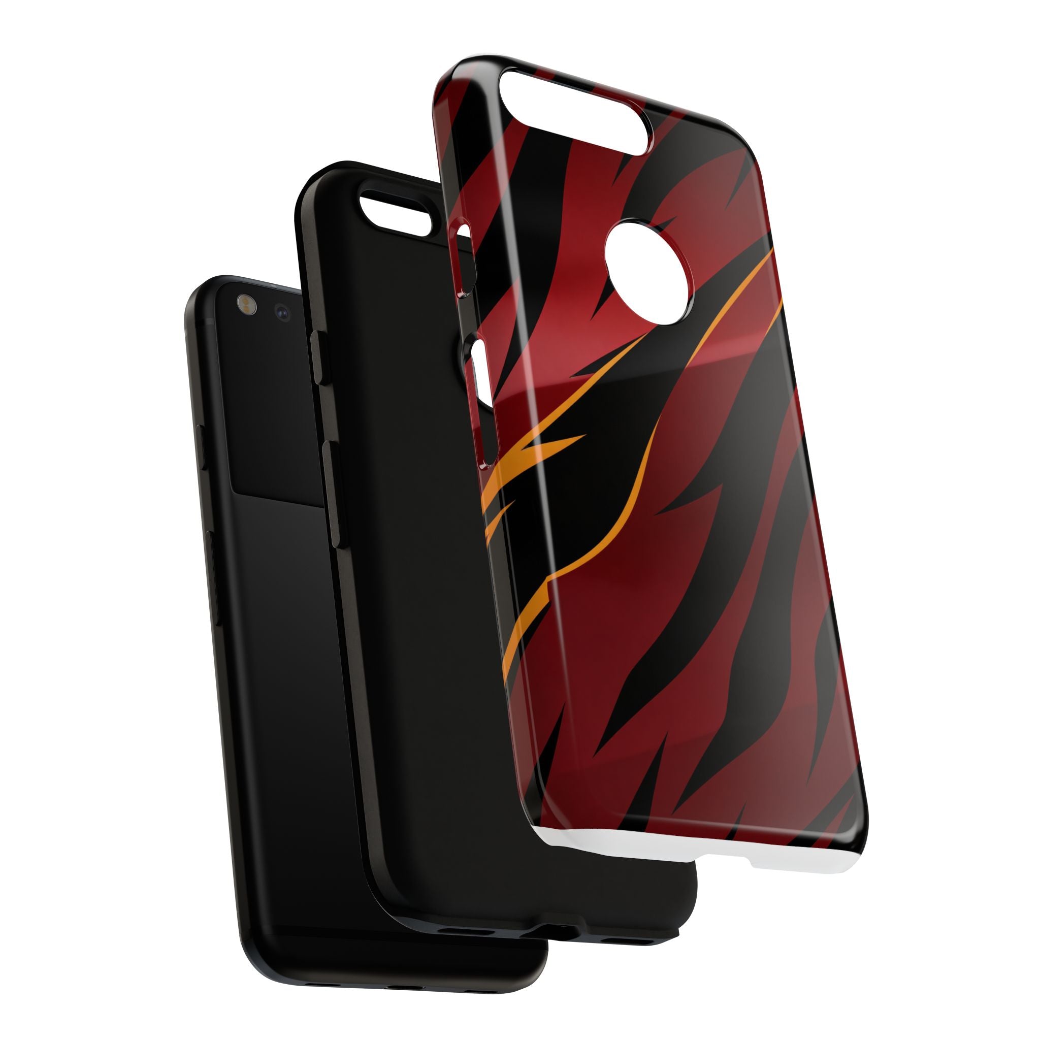 Red Black Tiger Stripe Protective Tough Case