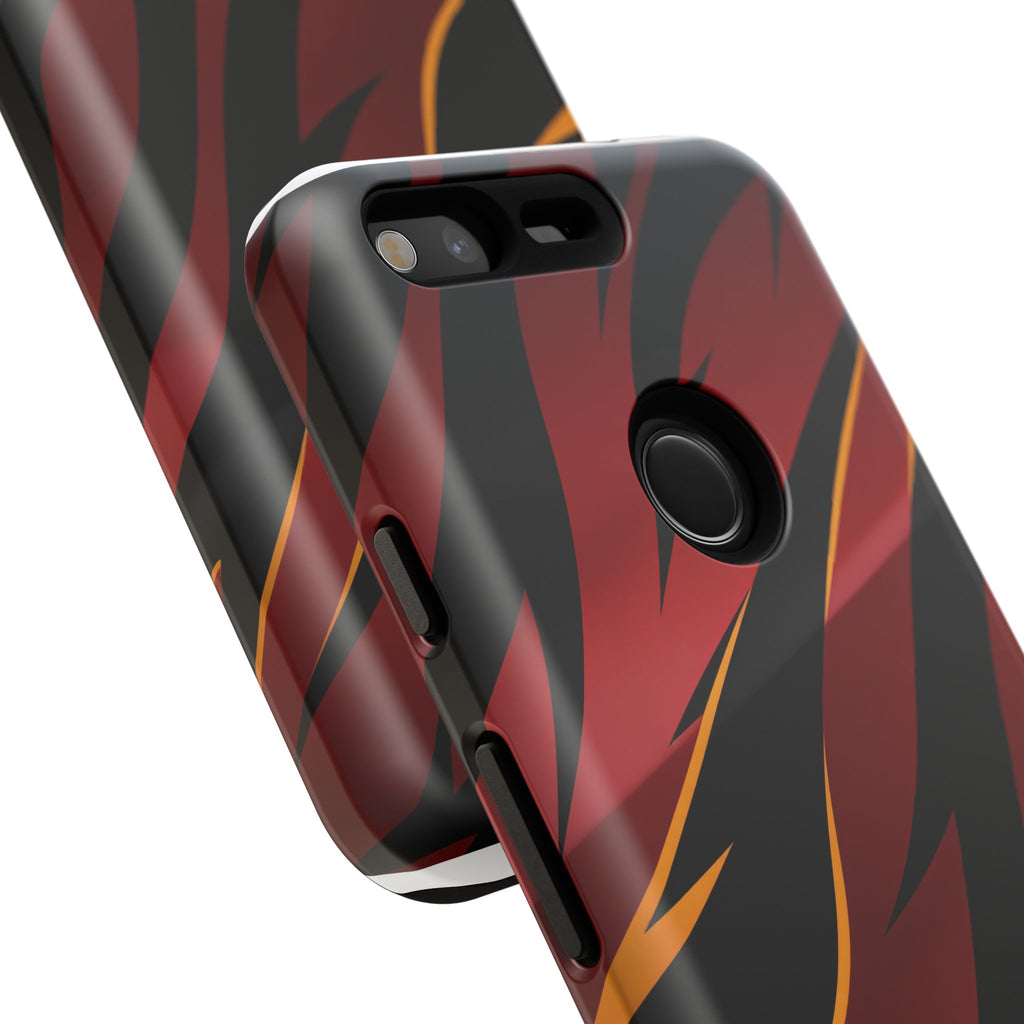 Red Black Tiger Stripe Protective Tough Case