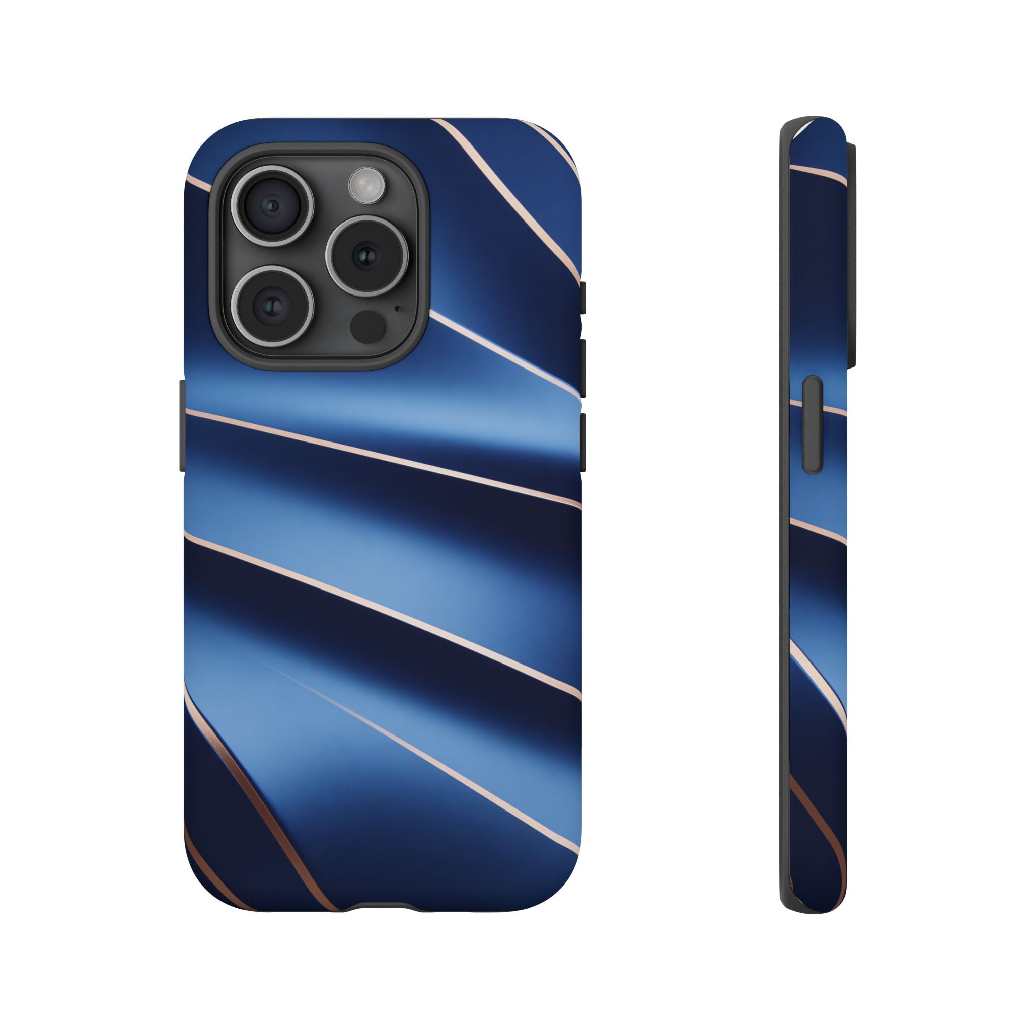 Blue Metallic Wave Phone Case