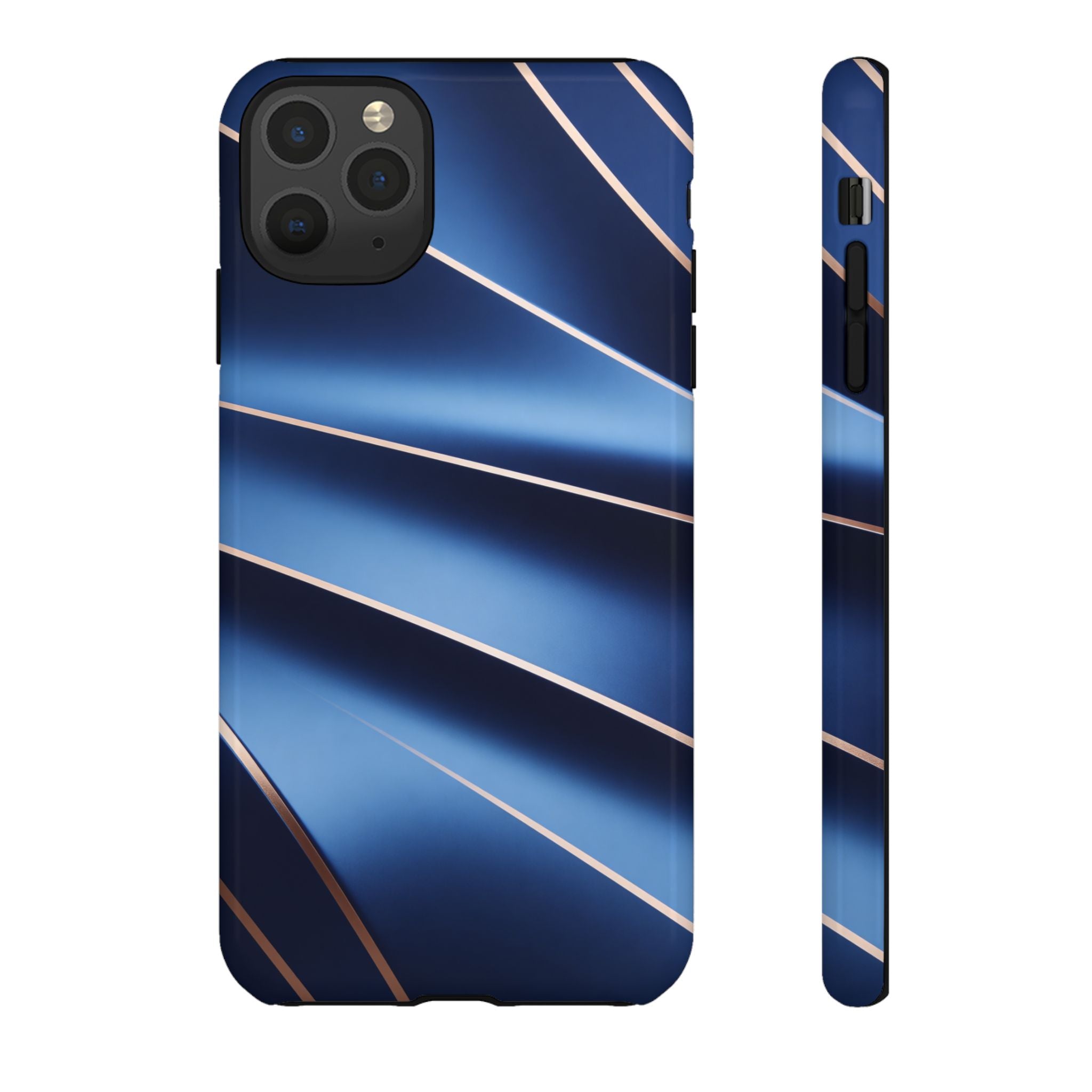 Blue Metallic Wave Phone Case