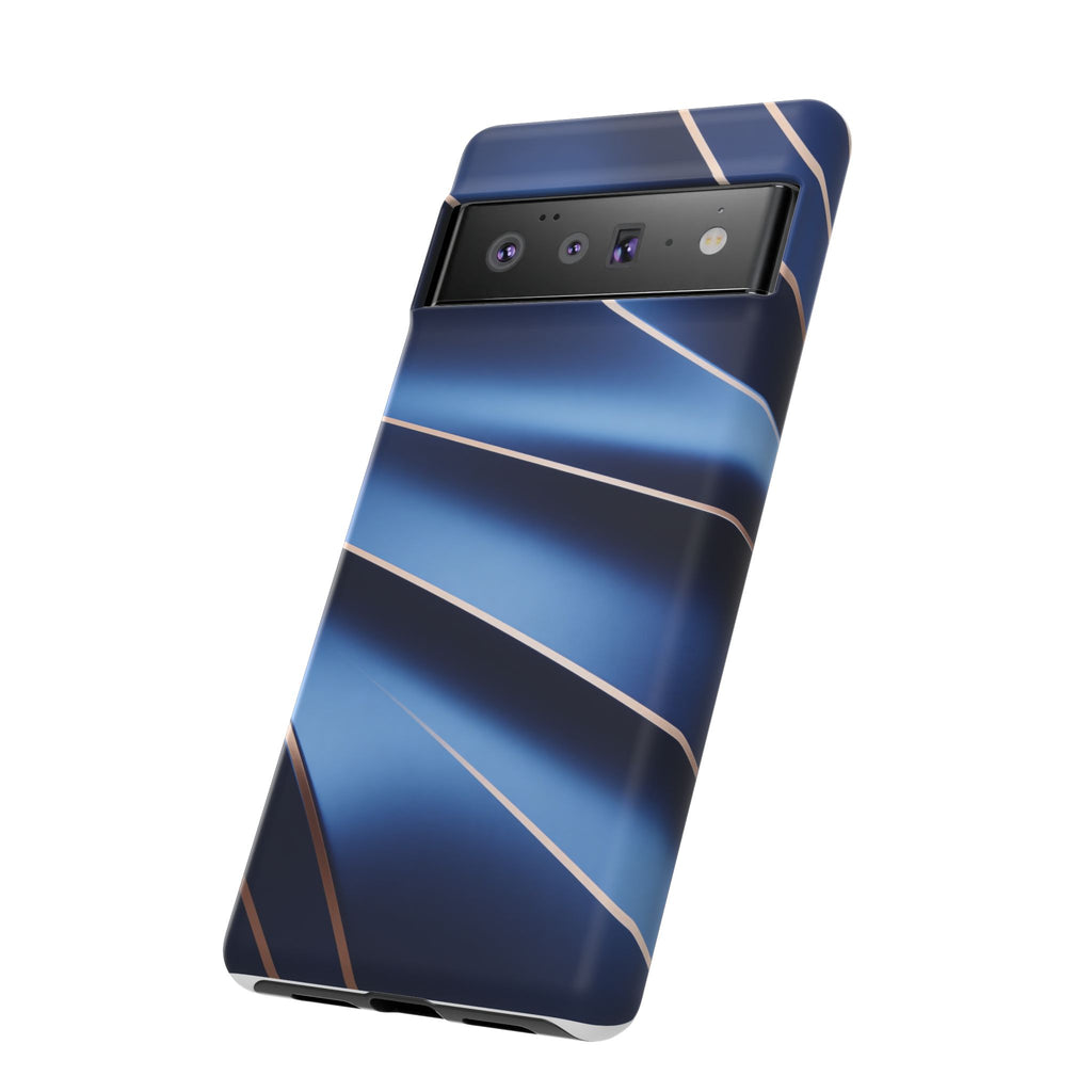 Blue Metallic Wave Phone Case