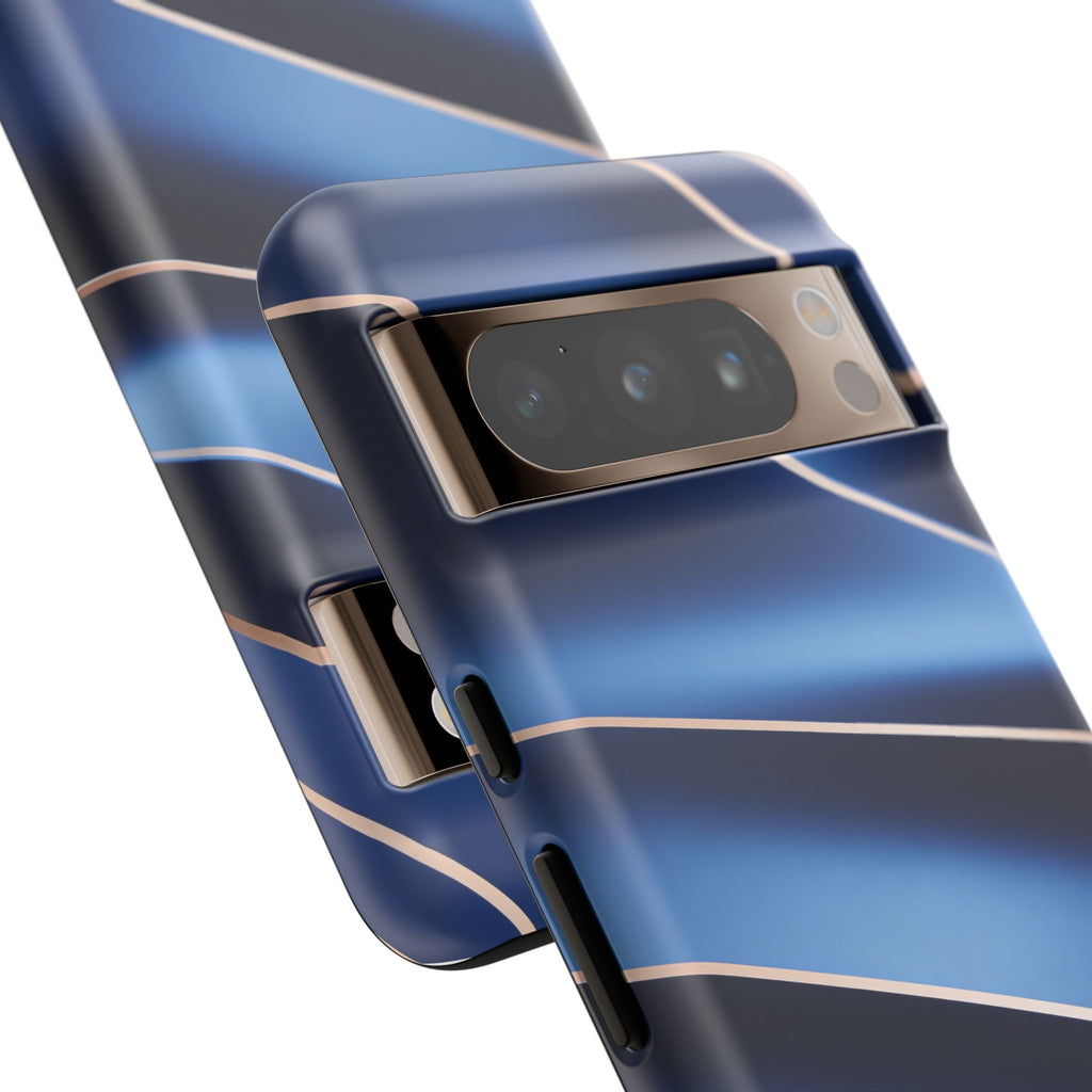 Blue Metallic Wave Phone Case