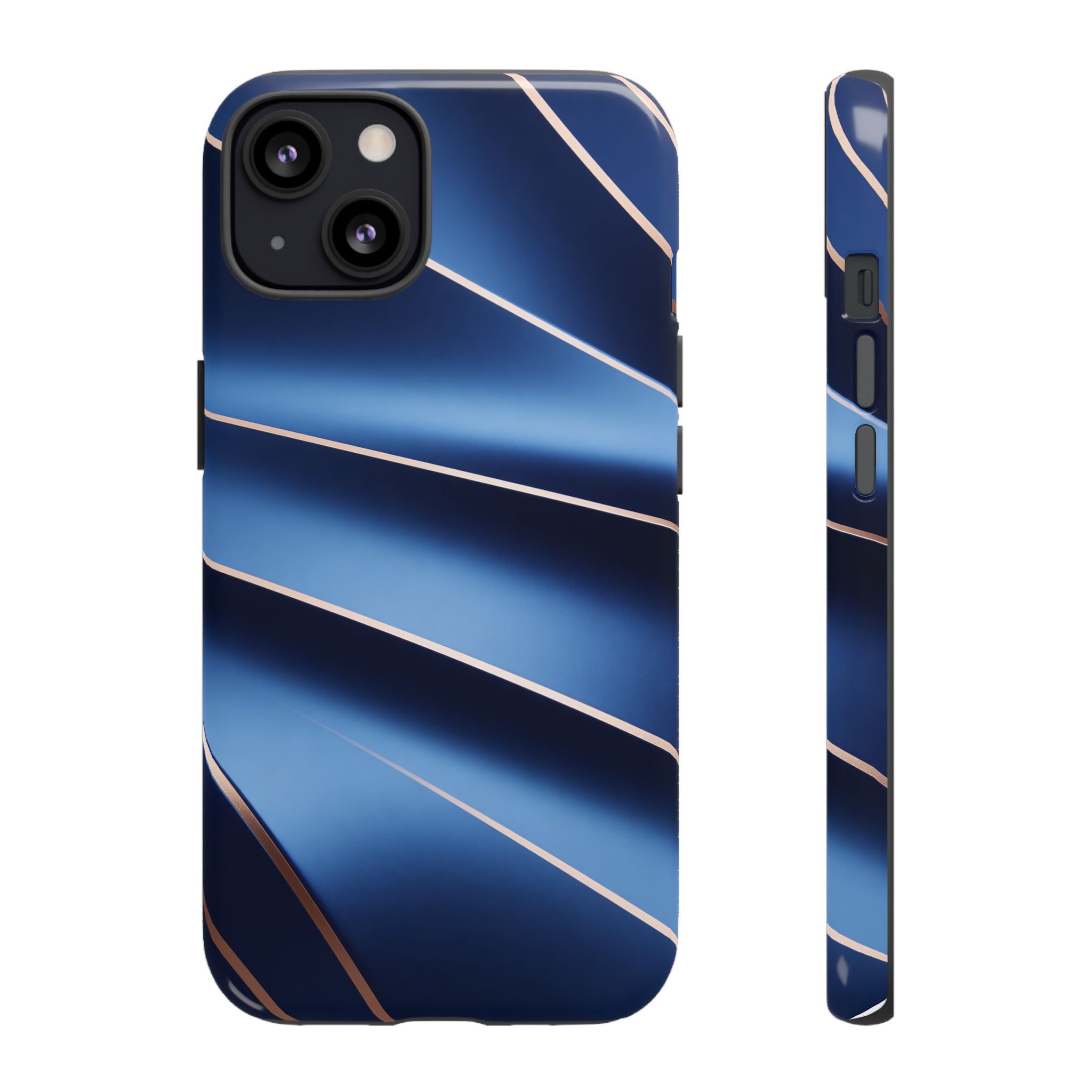 Blue Metallic Wave Phone Case