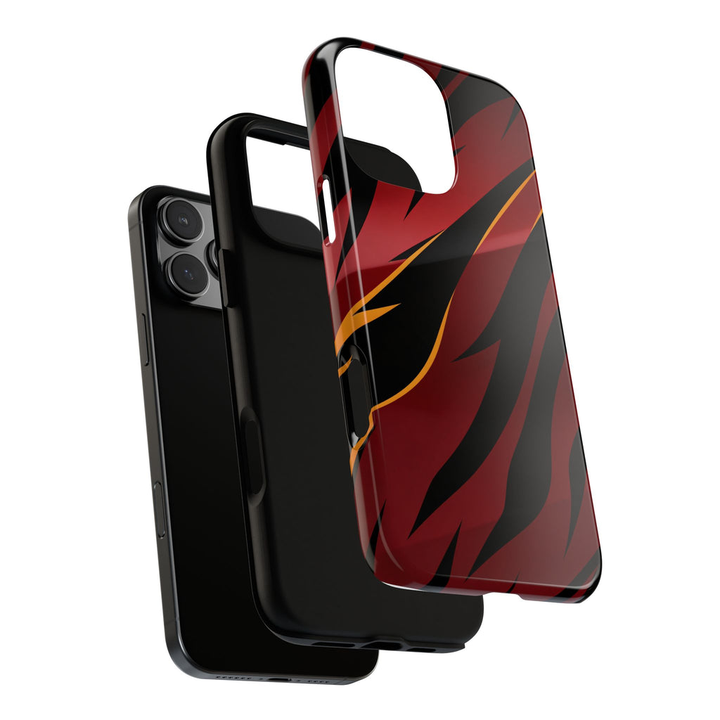 Red Black Tiger Stripe Protective Tough Case