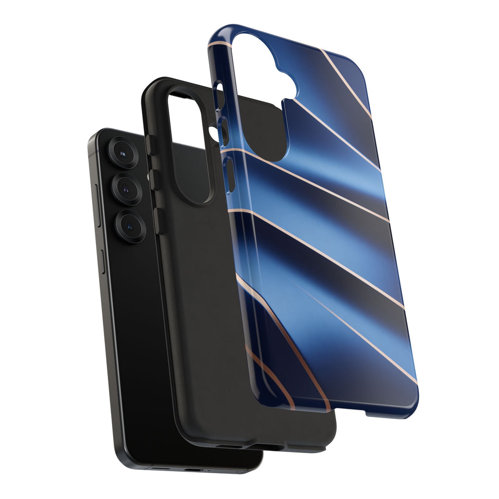 Blue Metallic Wave Phone Case