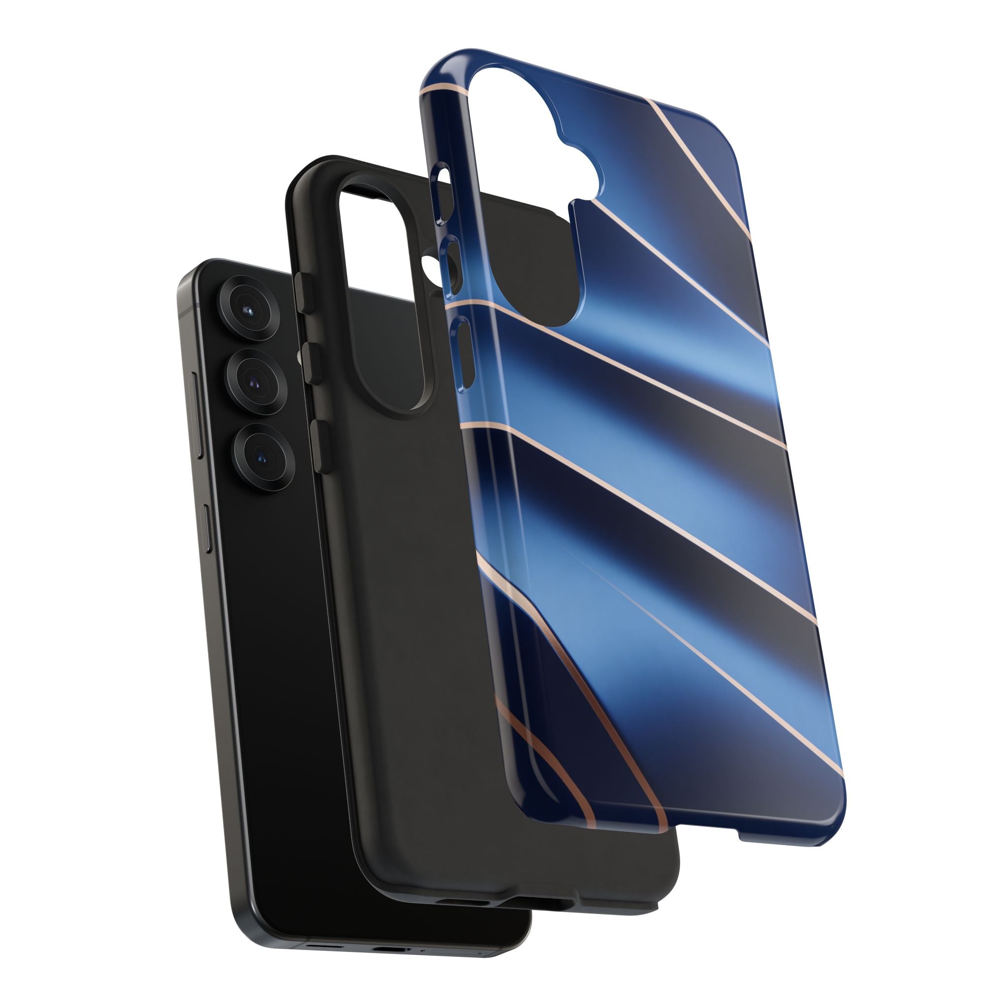 Blue Metallic Wave Phone Case